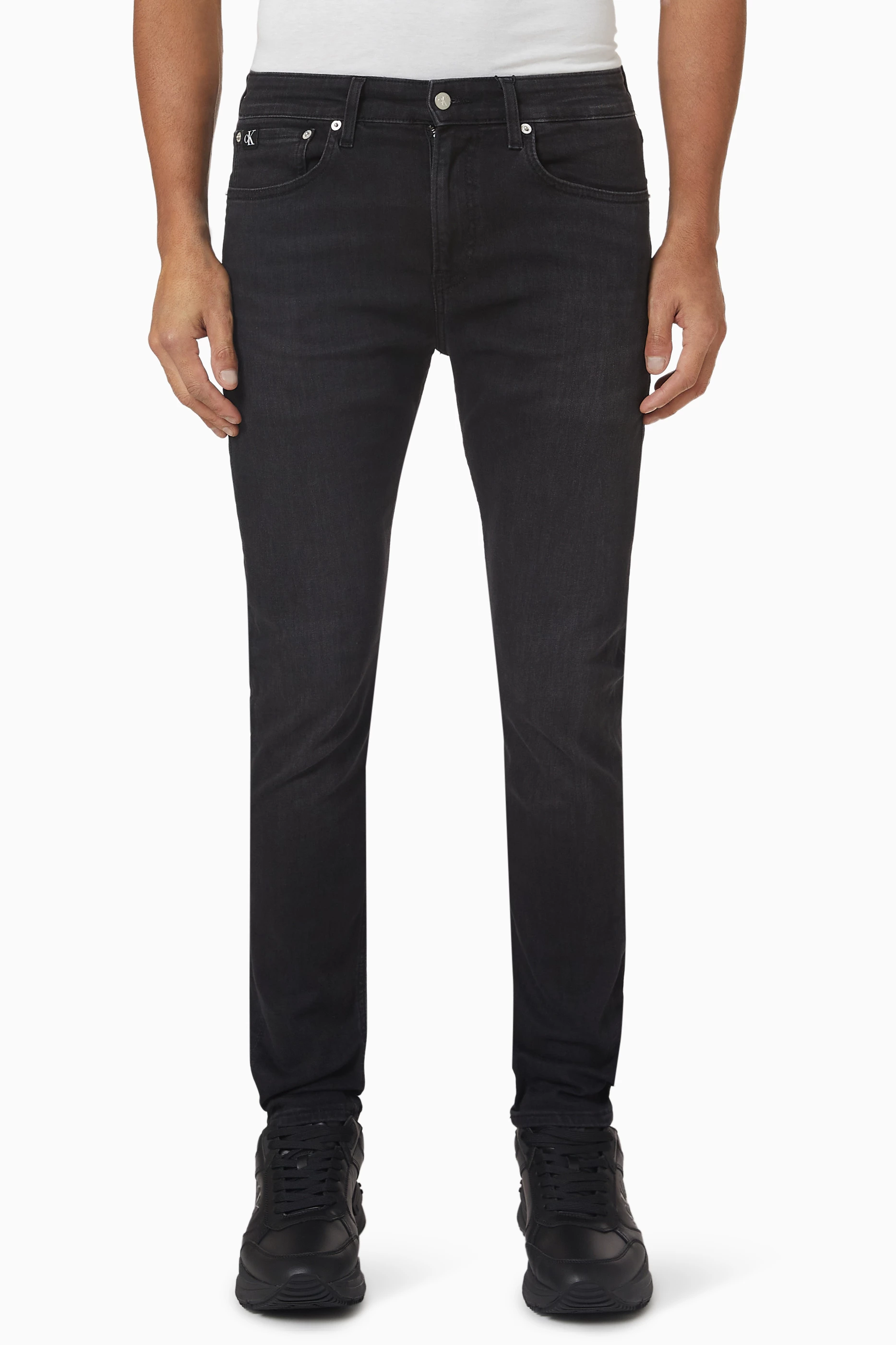 Buy Calvin Klein Jeans Black Low rise Skinny Jeans in Denim for