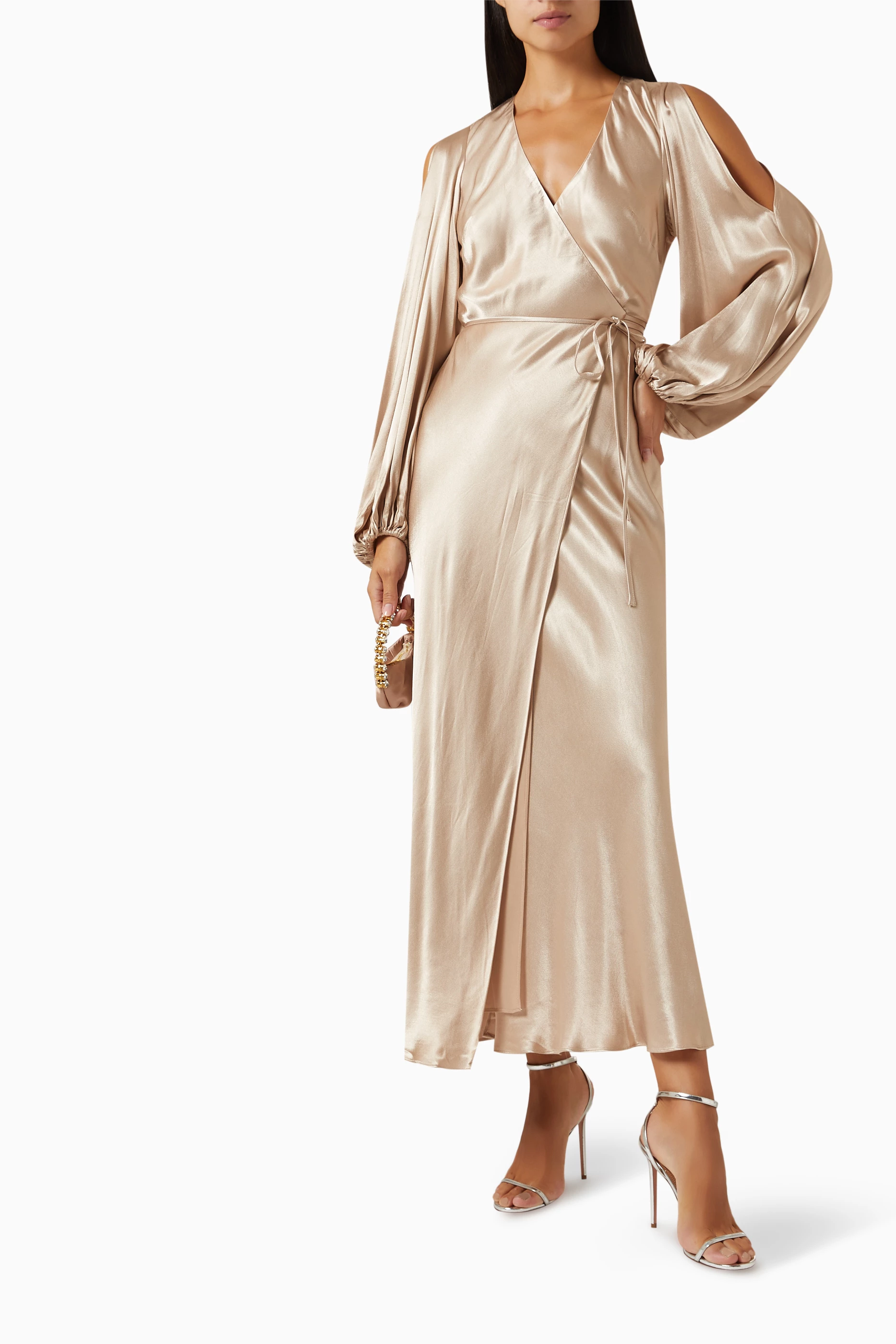 Shona joy wrap midi hotsell dress