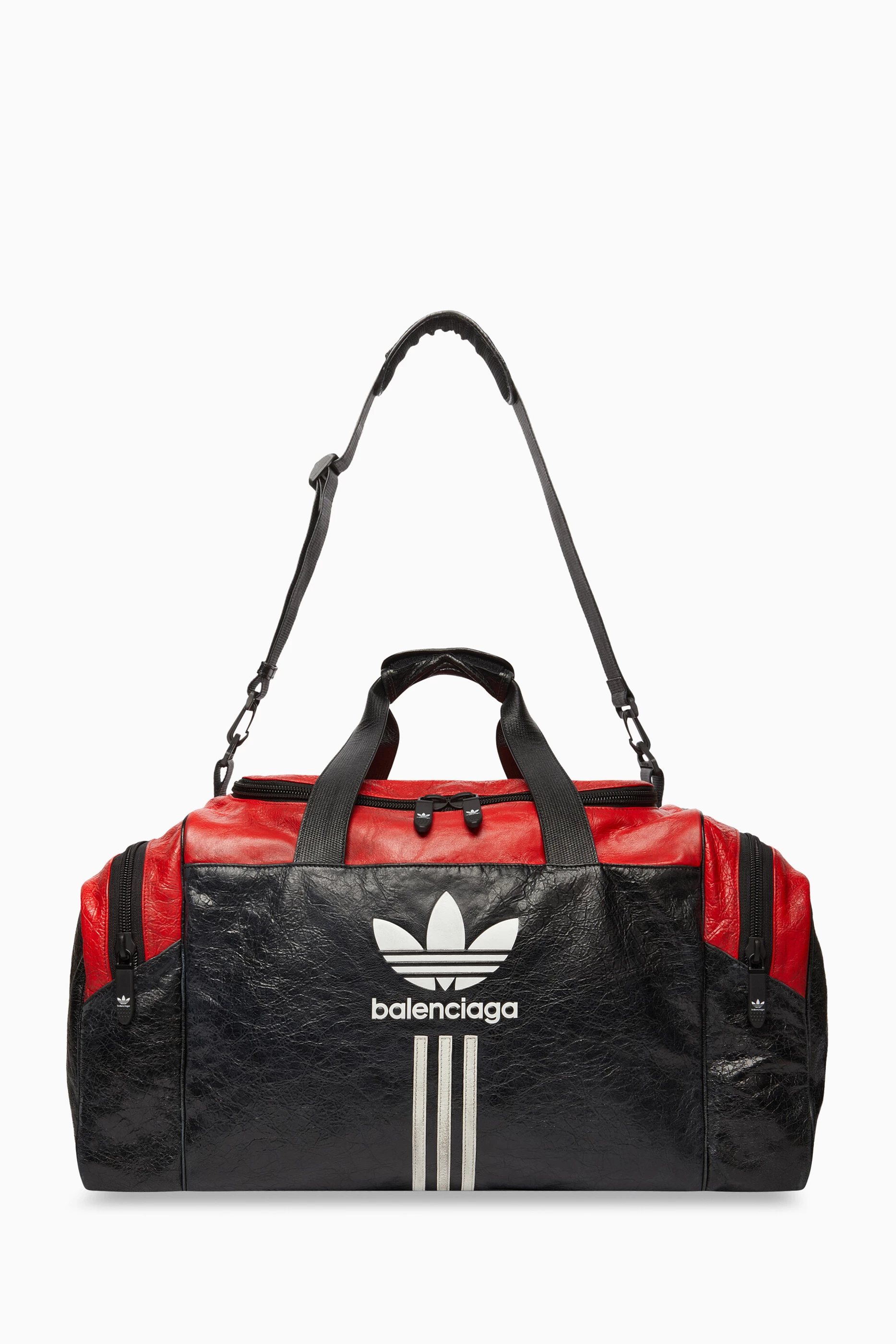 Adidas leather duffle bag top