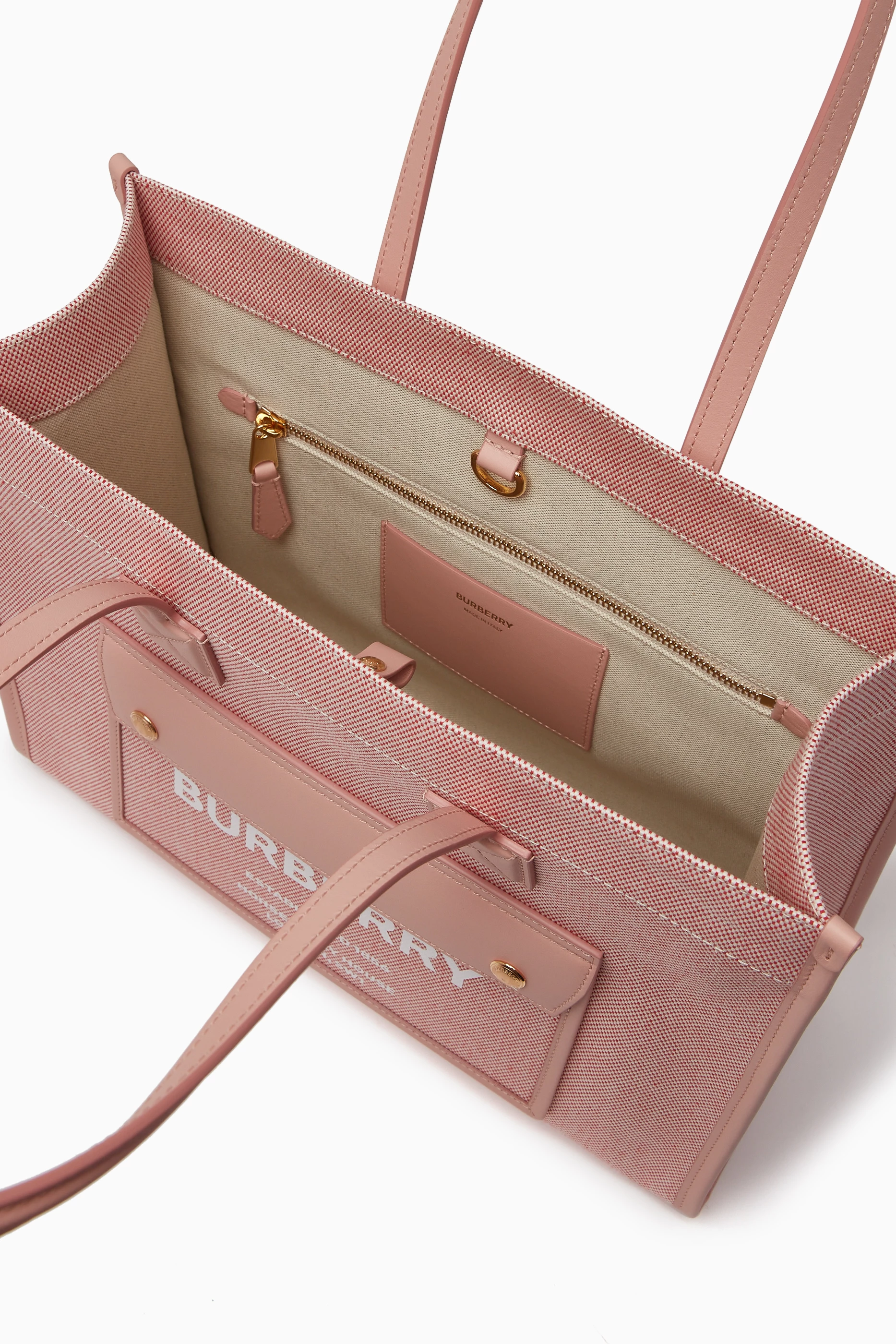 Burberry pink tote discount