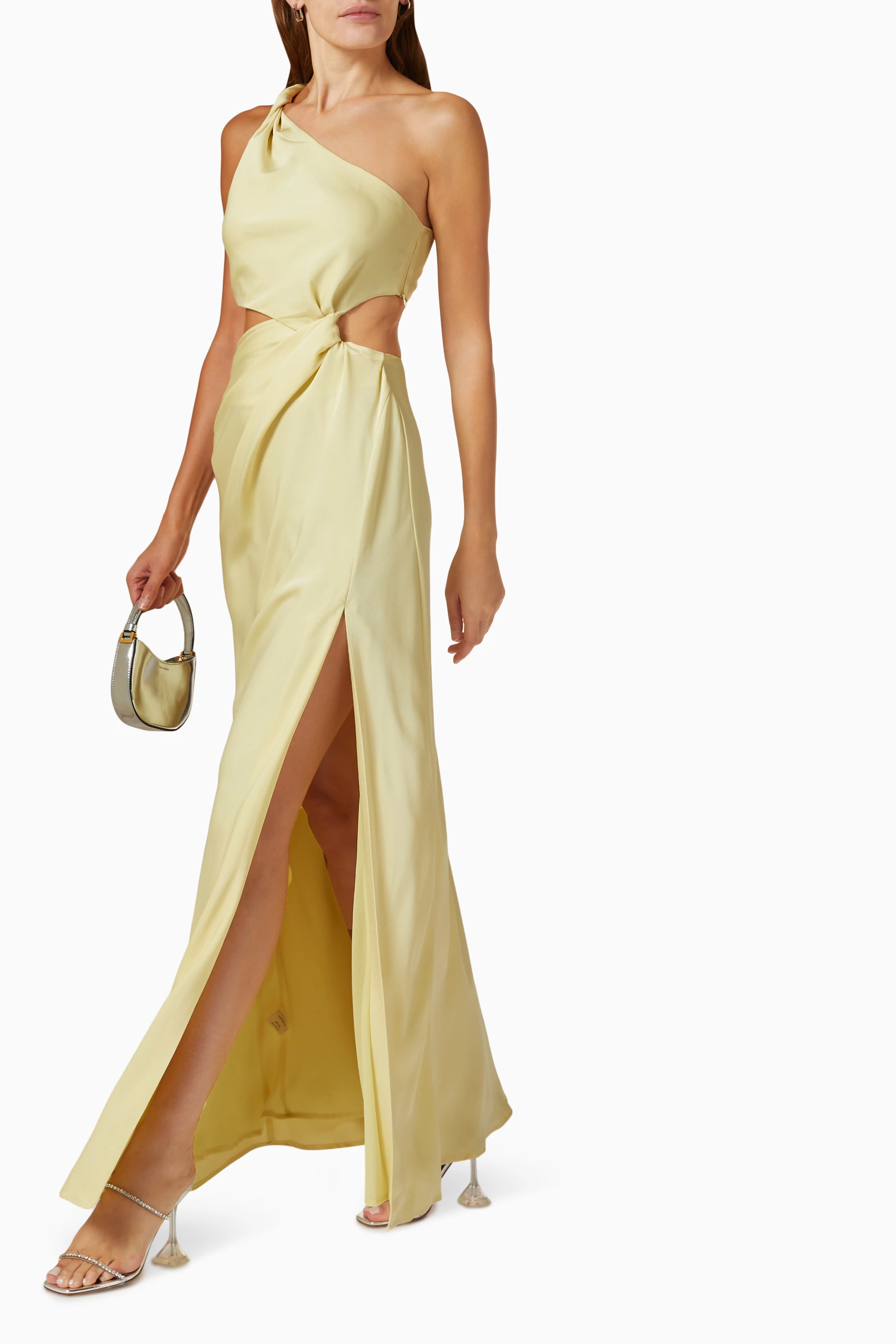 Bcbg yellow long dress 2025