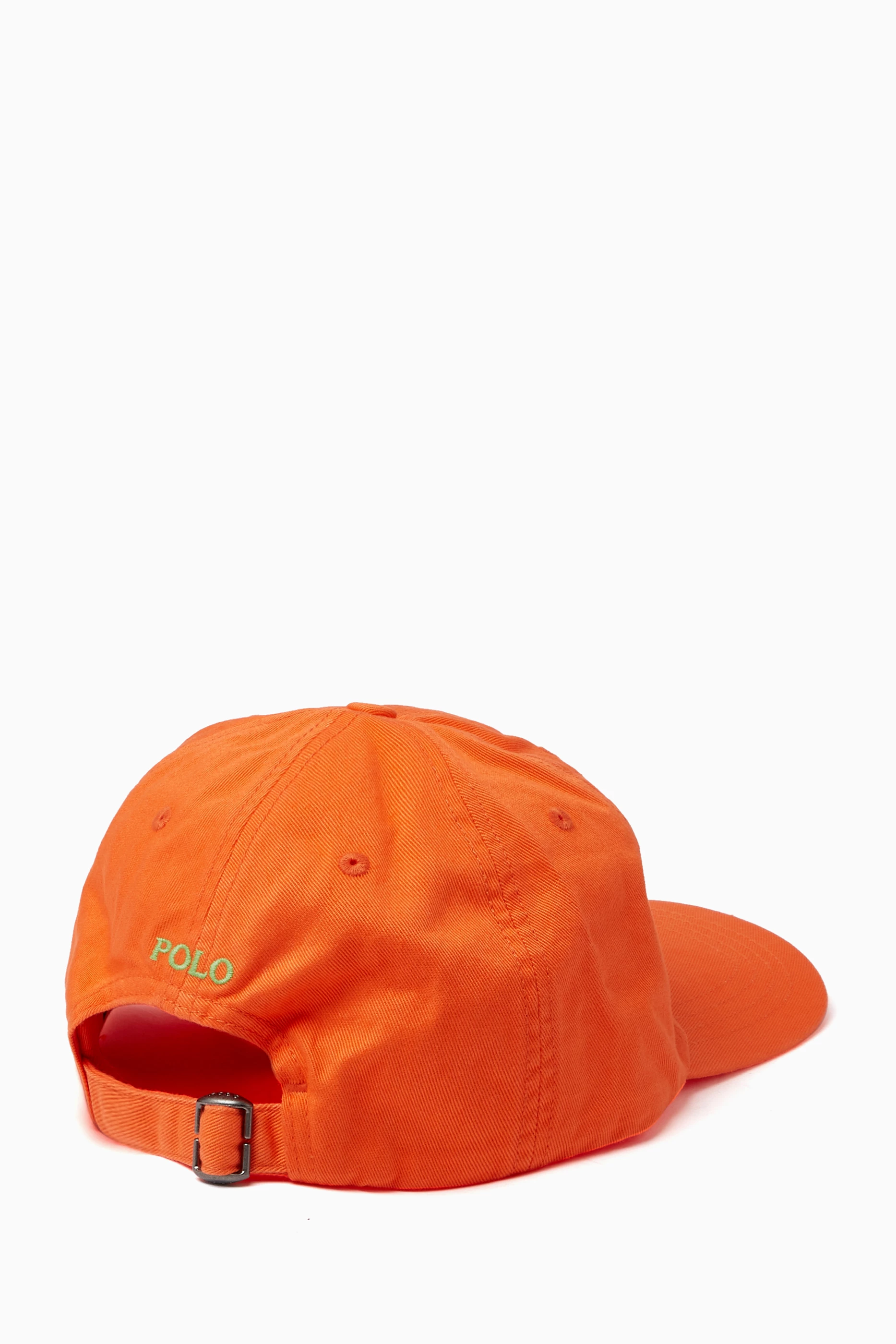 Buy Polo Ralph Lauren Orange Logo Sports Cap in Cotton Chino for