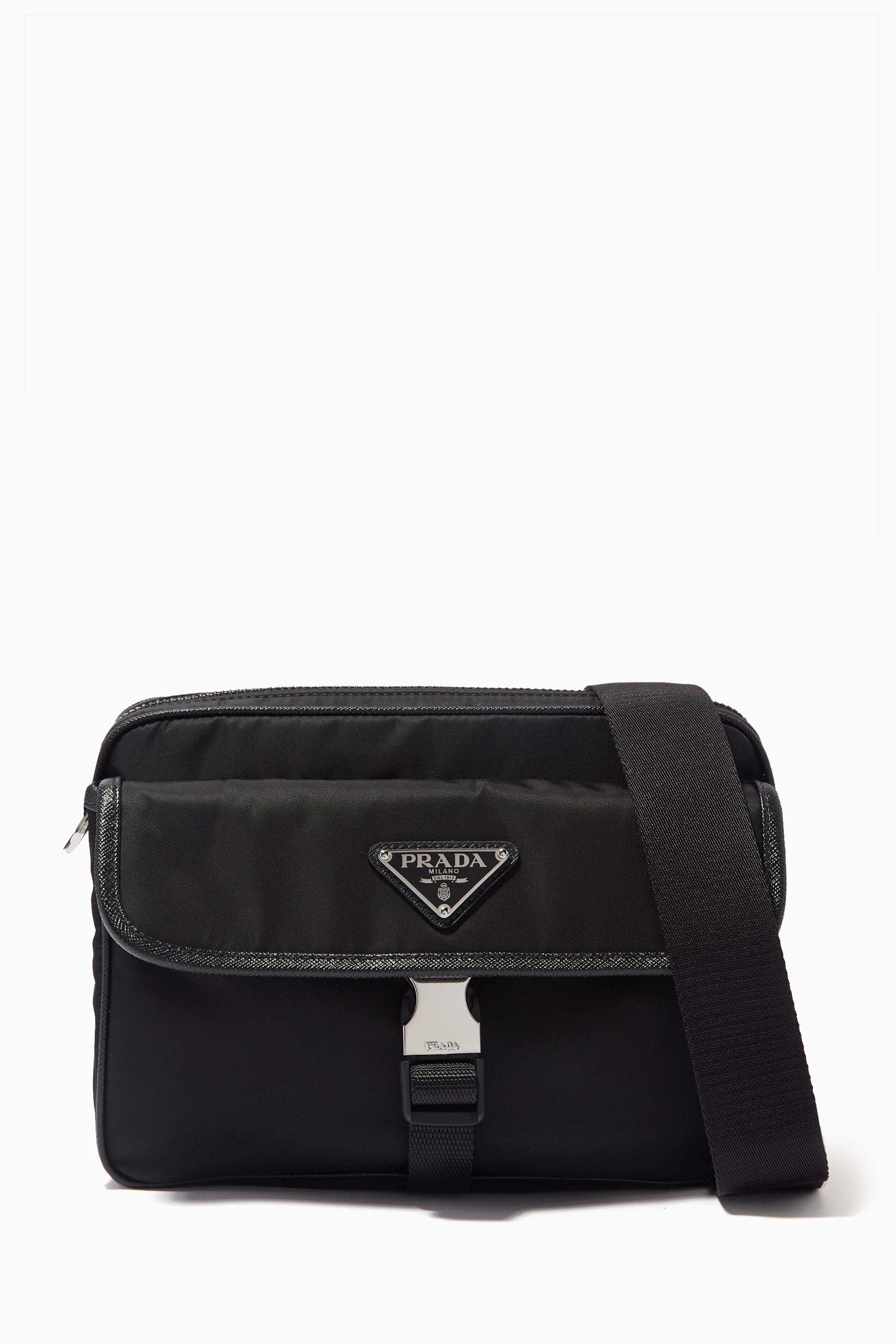Prada nylon crossbody bag men sales
