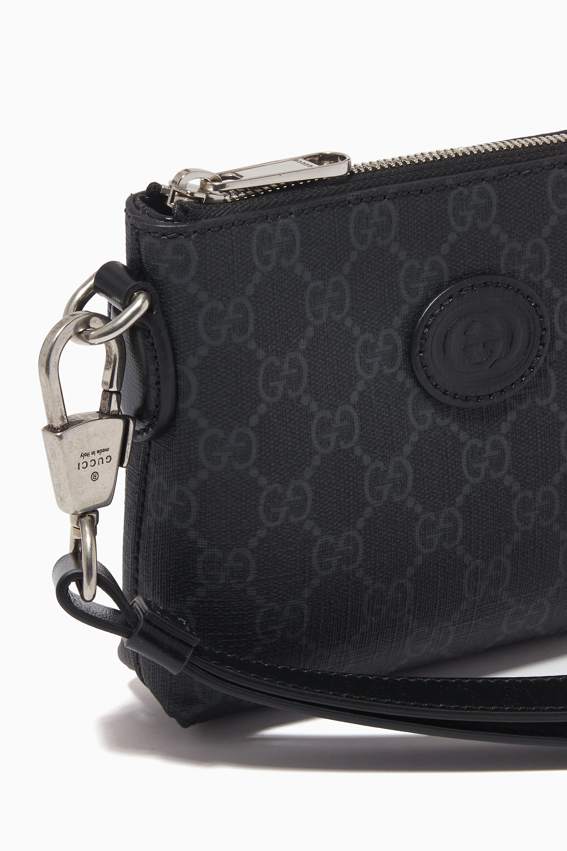 Gucci 745679 92TCN GG MESSENGER INTERLOCKING G Bag Black