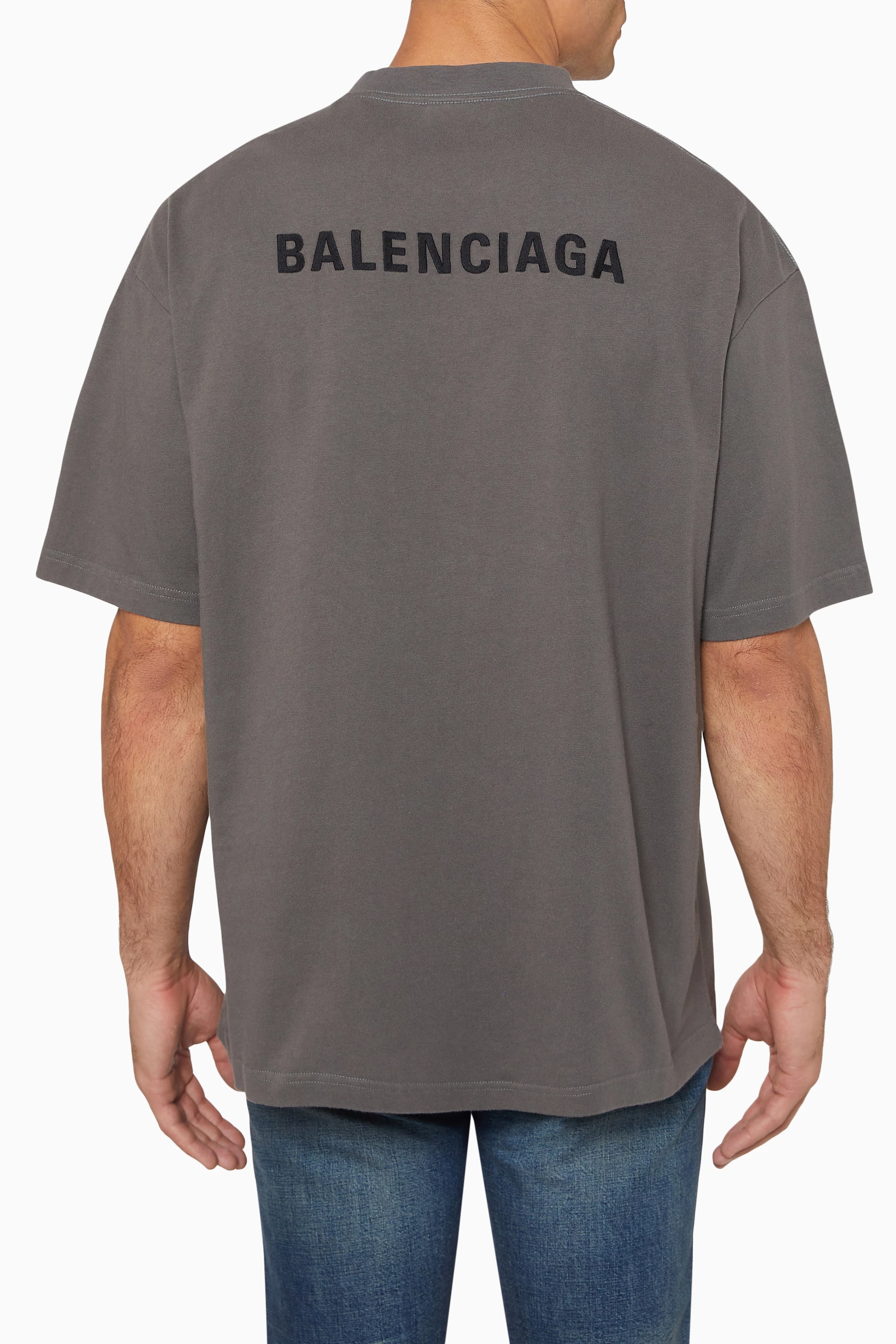 Balenciaga back logo t shirt new arrivals