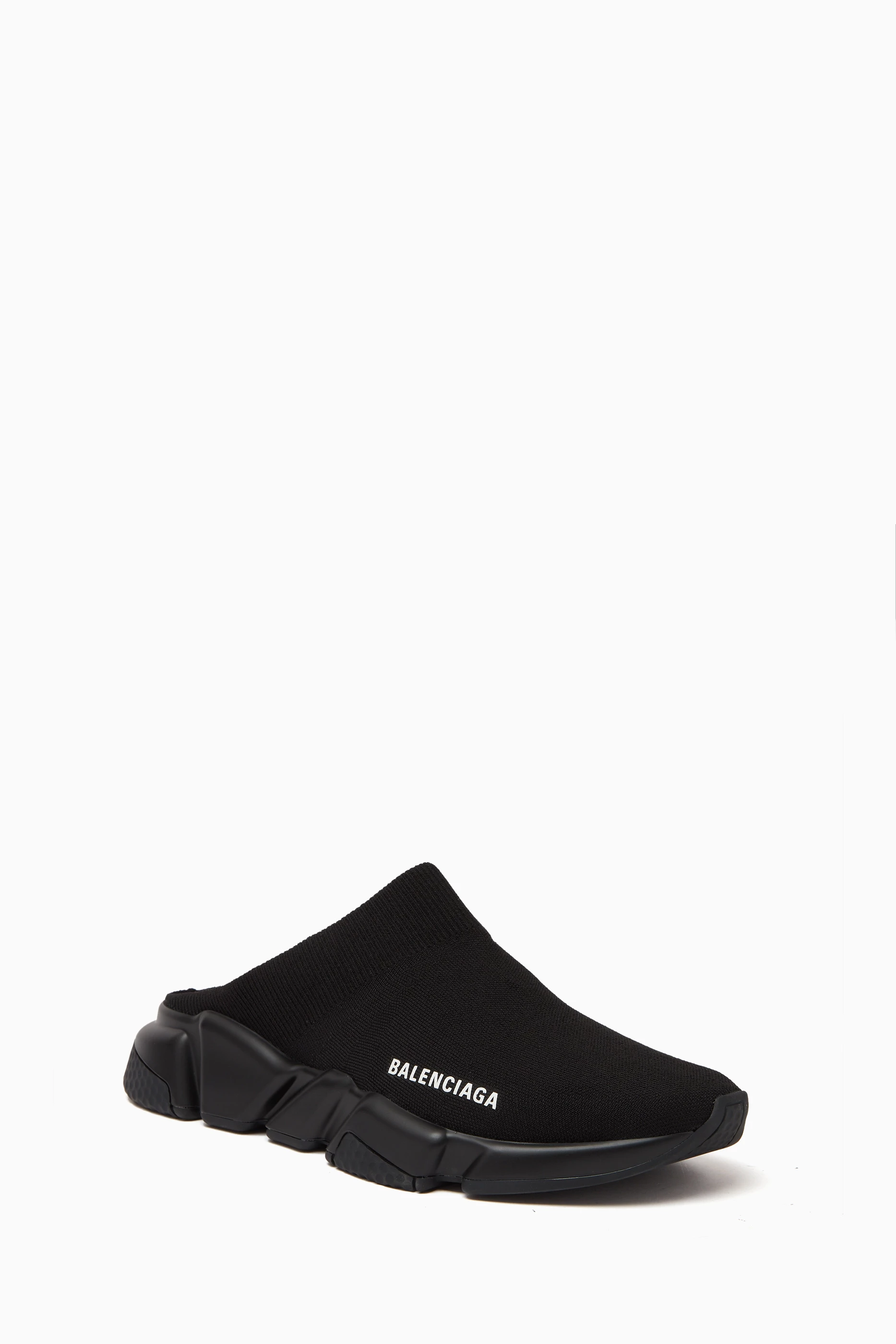 Balenciaga black slip on sales