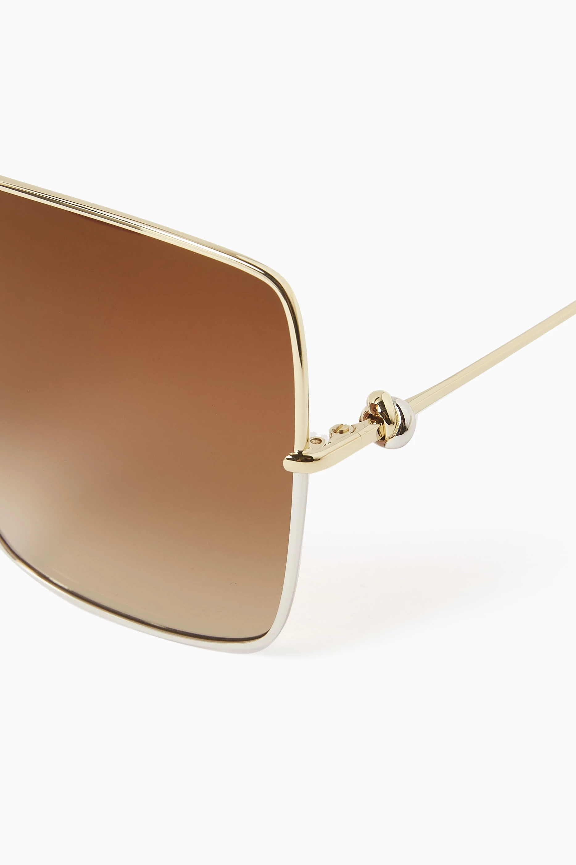 Oversized store gold sunglasses