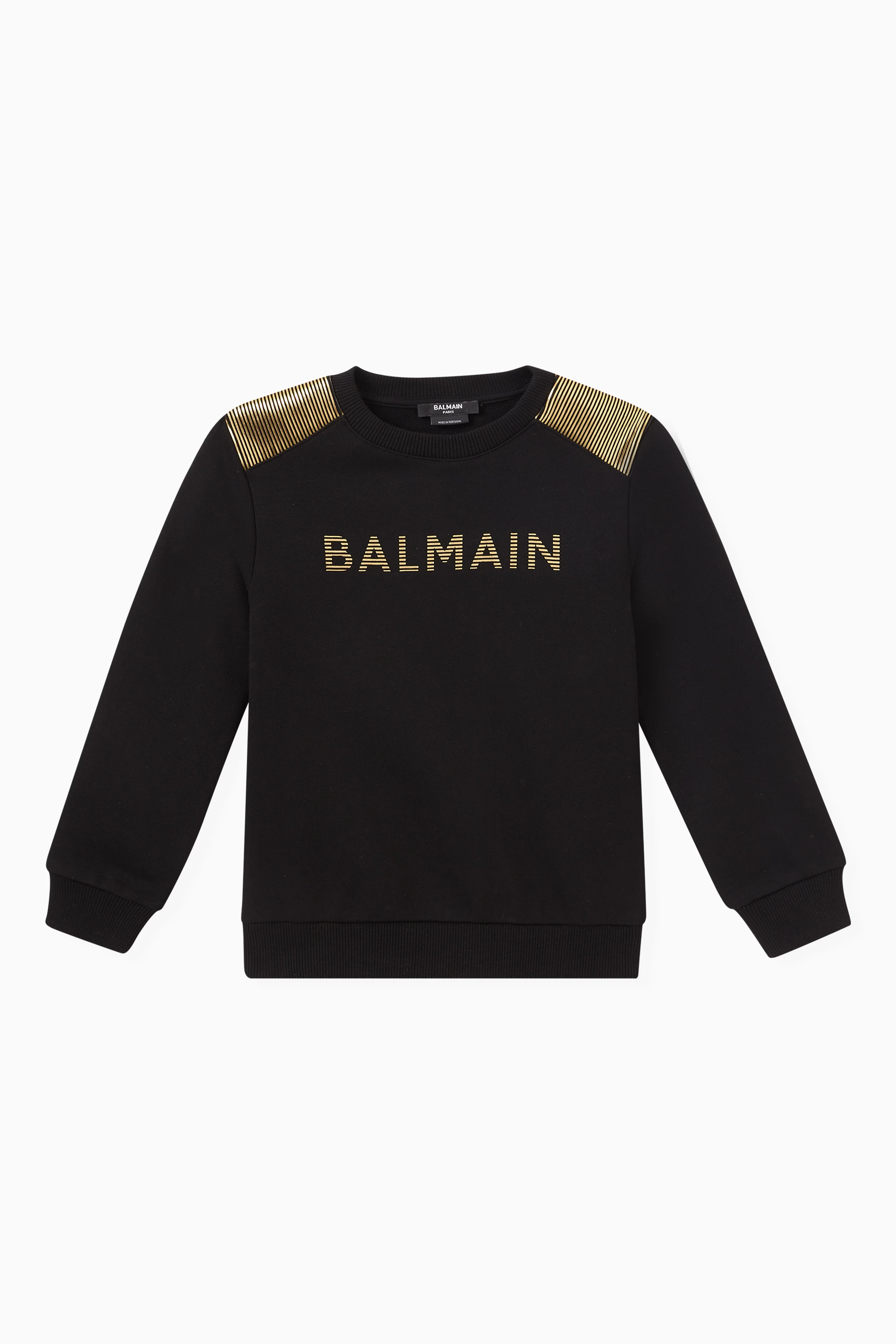 Balmain black and new arrivals gold sweatshirt