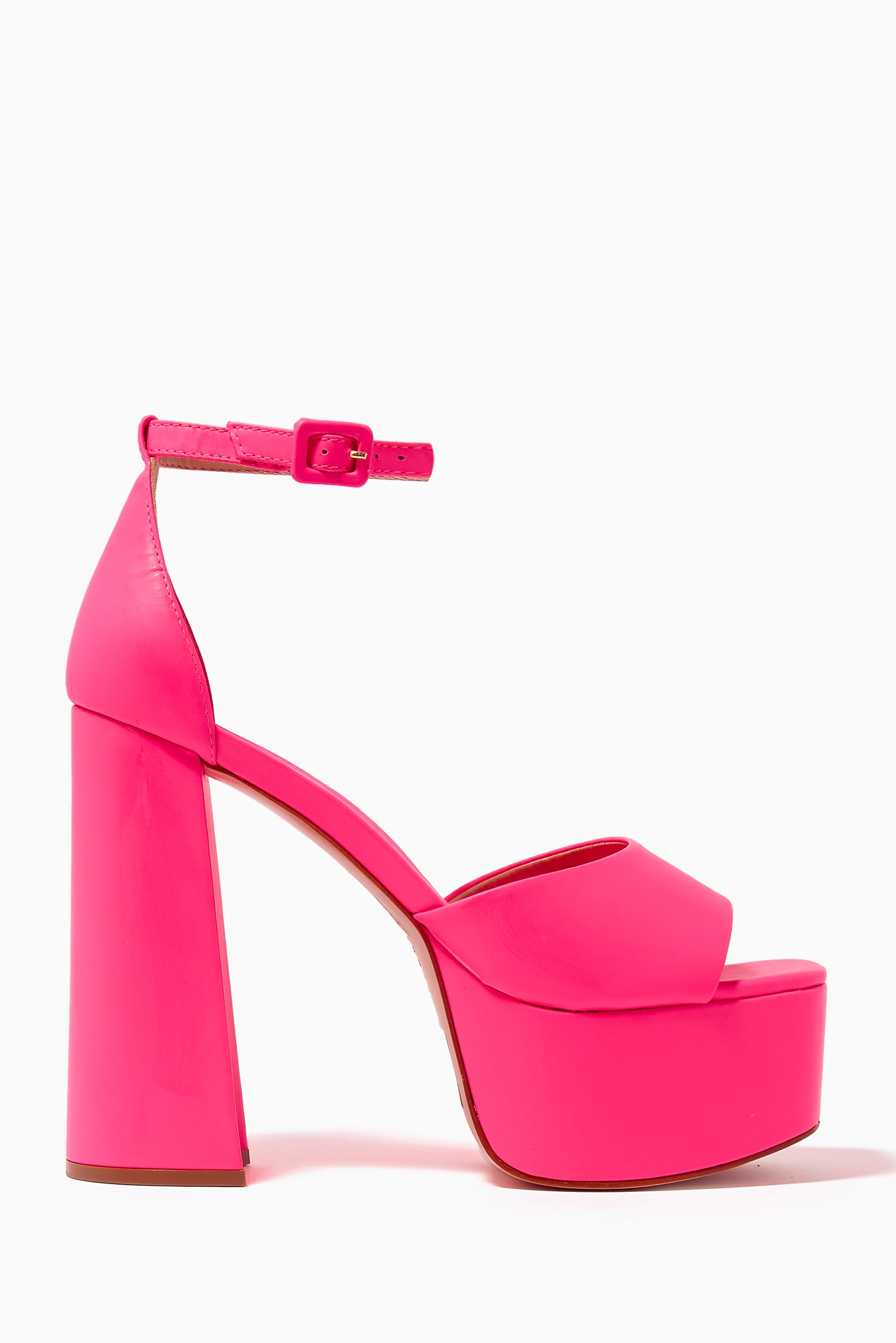 Pink platform sandals sales