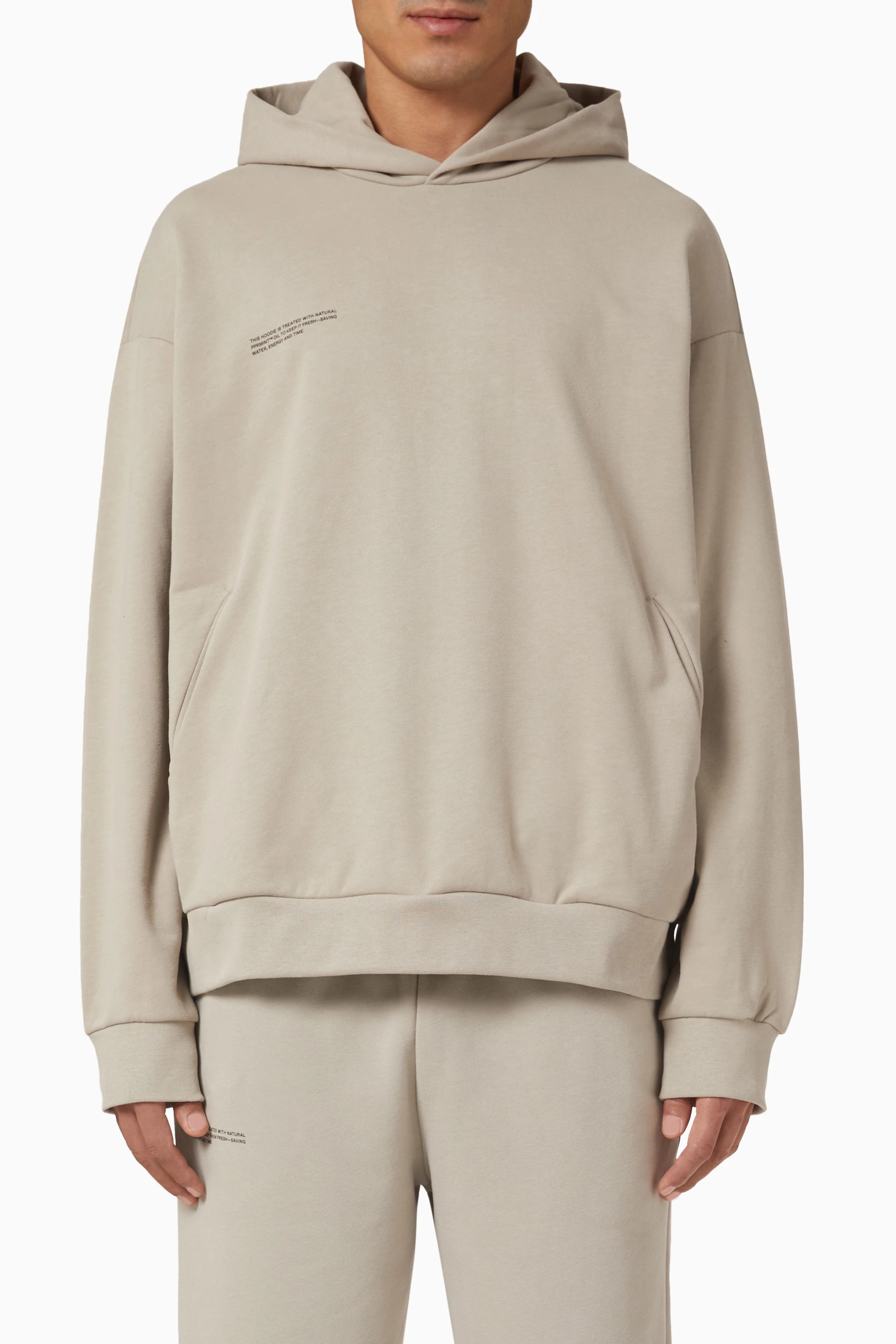 Buy PANGAIA Grey 365 Logo Print Hoodie in Organic Cotton for MEN in UAE |  Ounass