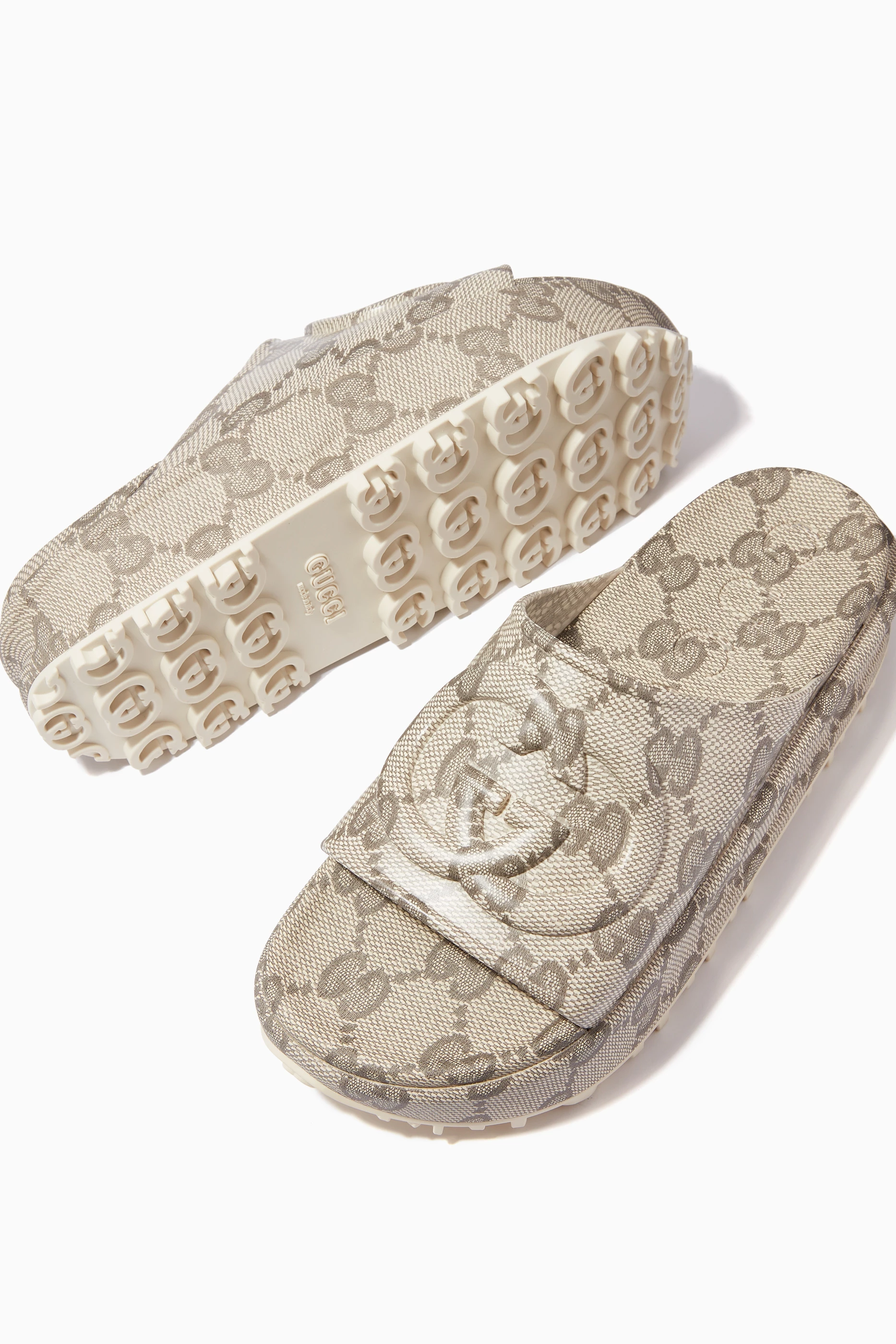 Canvas gucci slides women hotsell