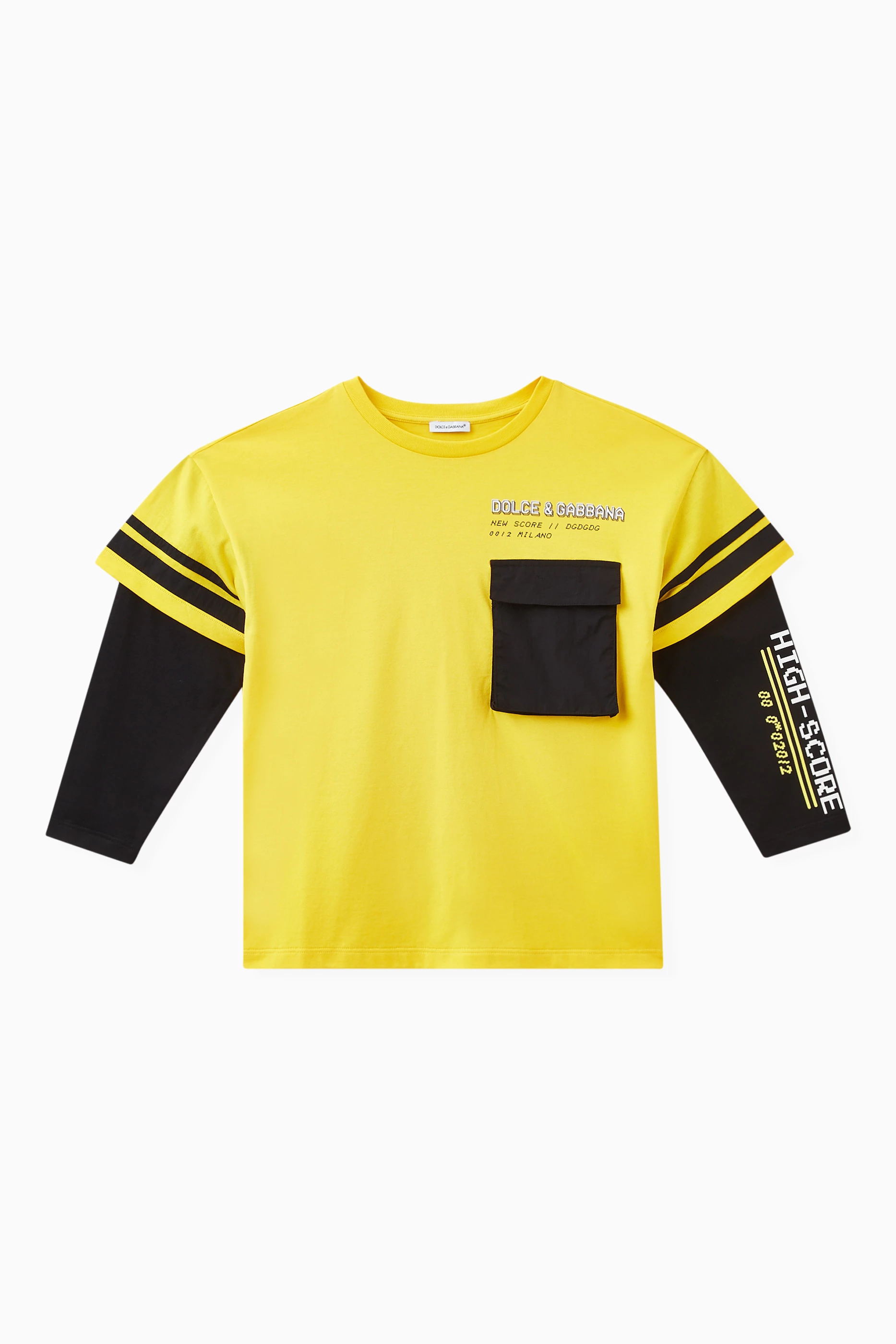 Dolce gabbana yellow t shirt sale