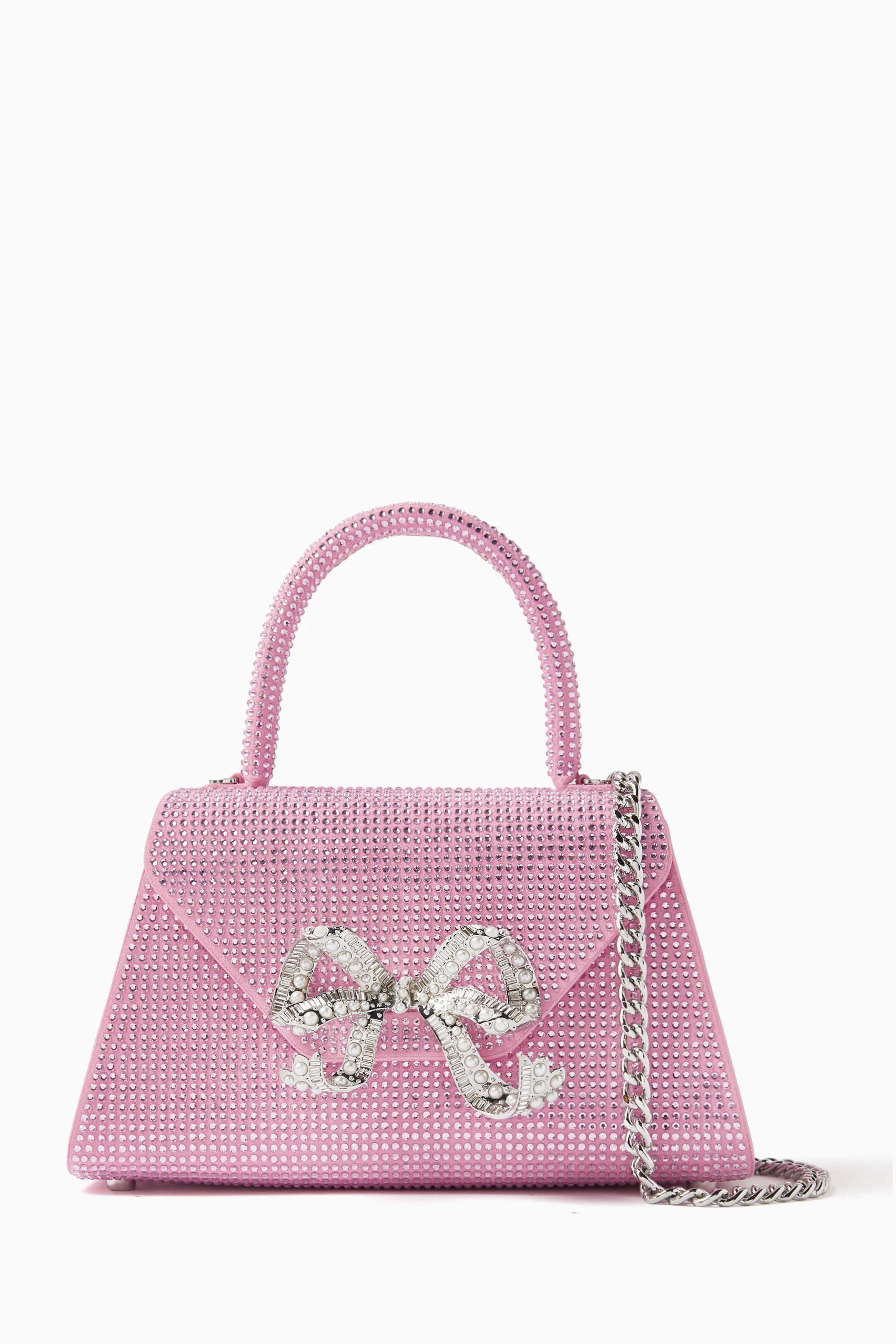 Pink rhinestone store bag