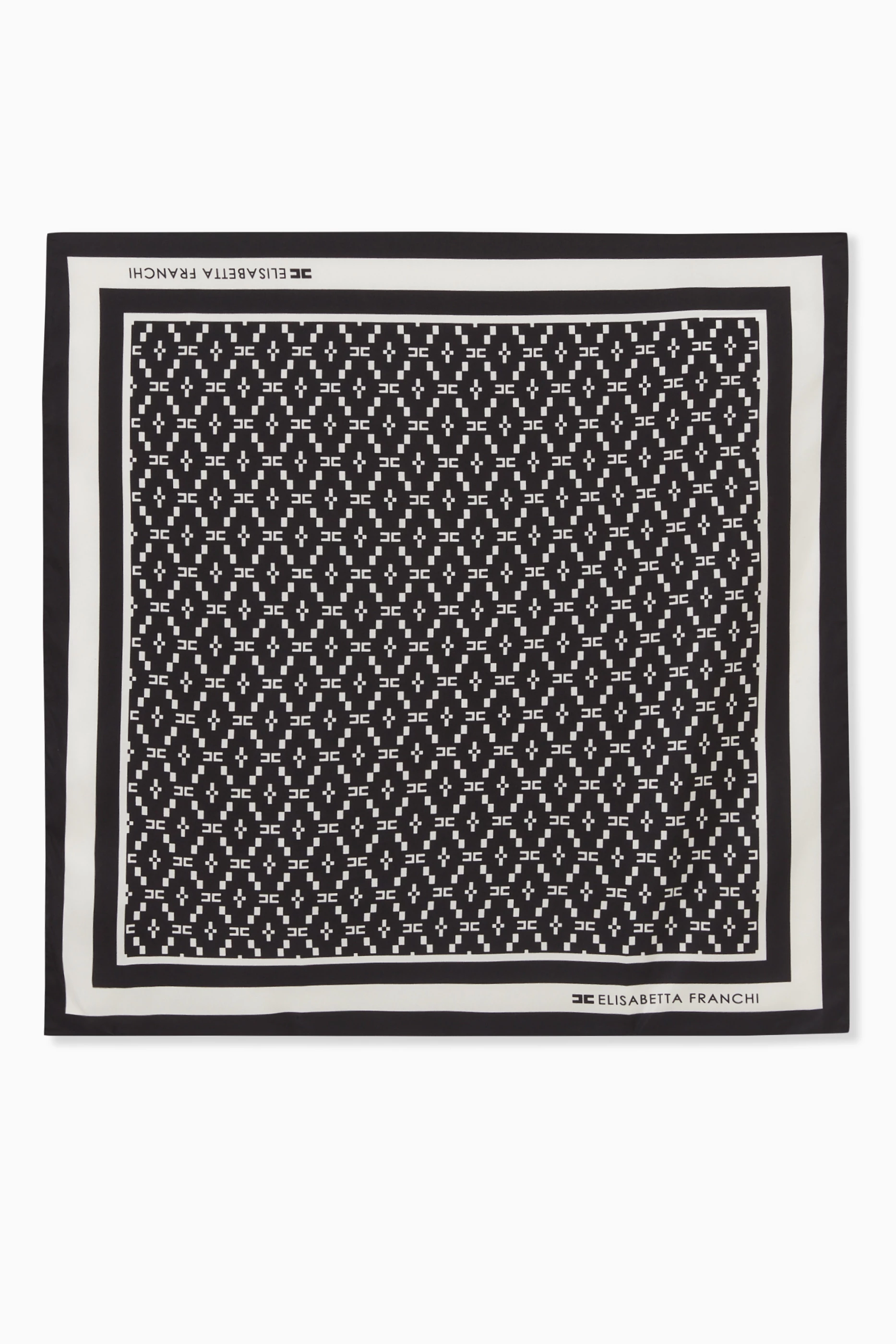 Totême Oversized Logo-print Silk Scarf Top in Black