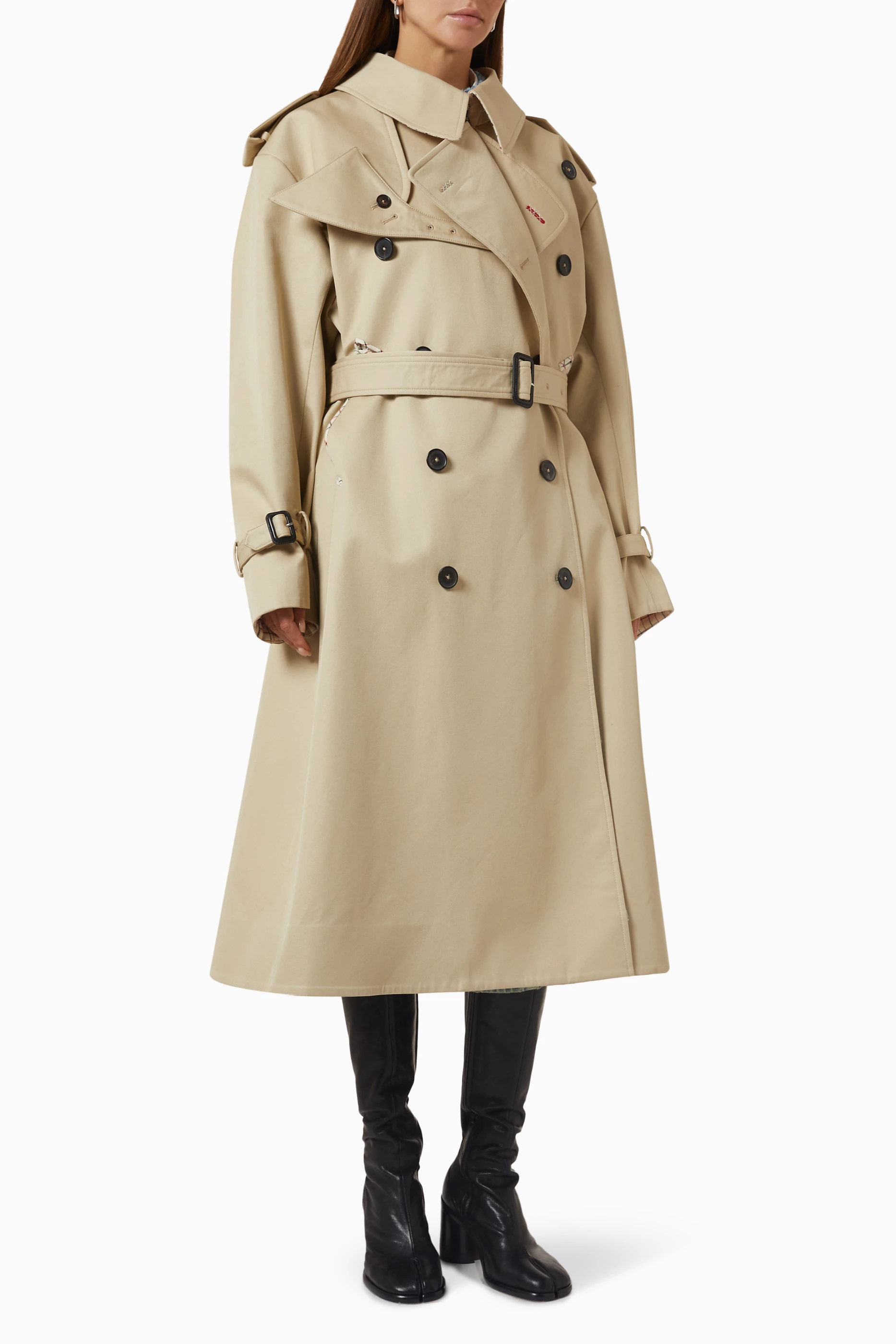 Maison Margiela double-breasted trench coat - Neutrals