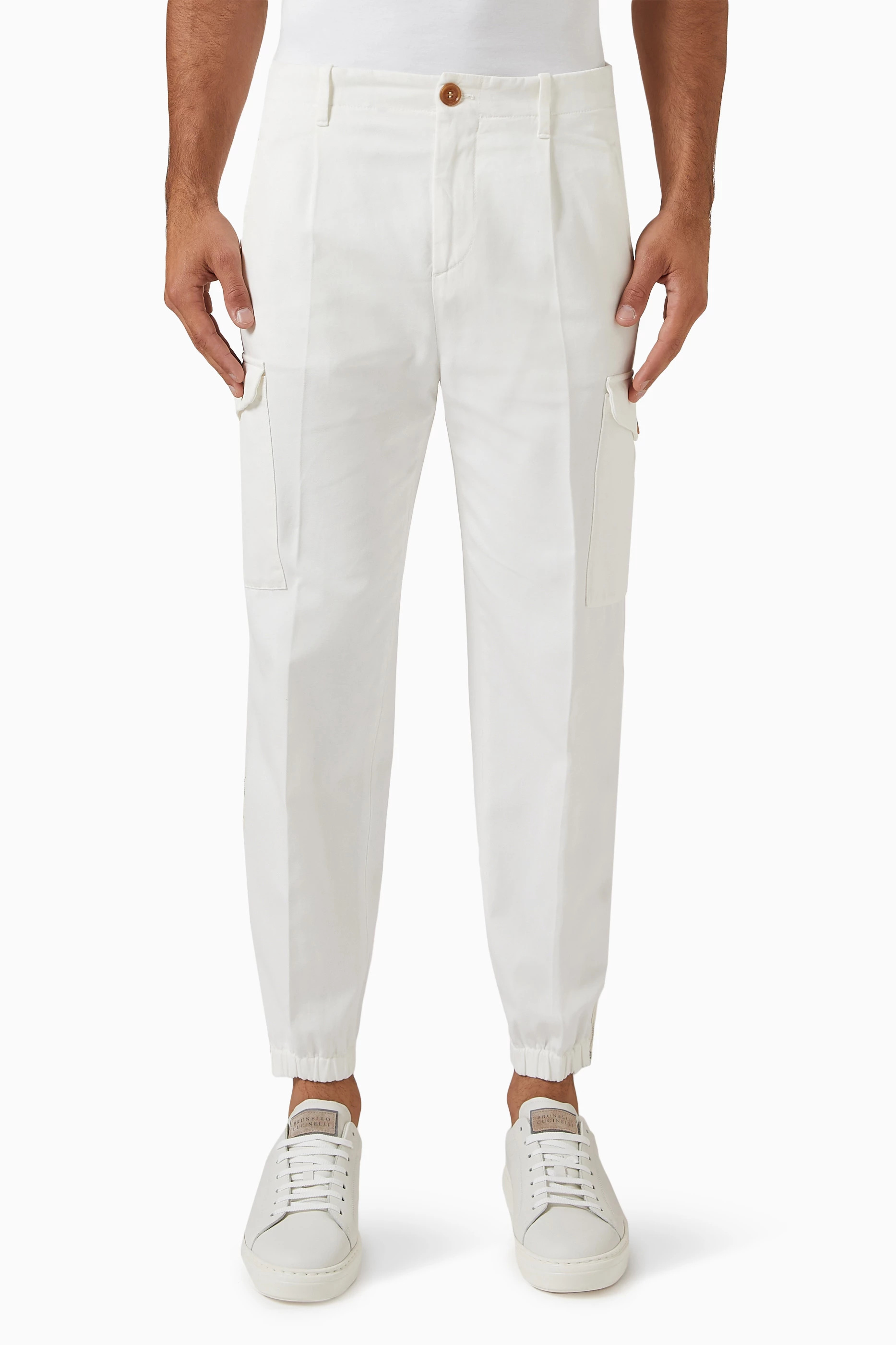 White cargo pants online for men
