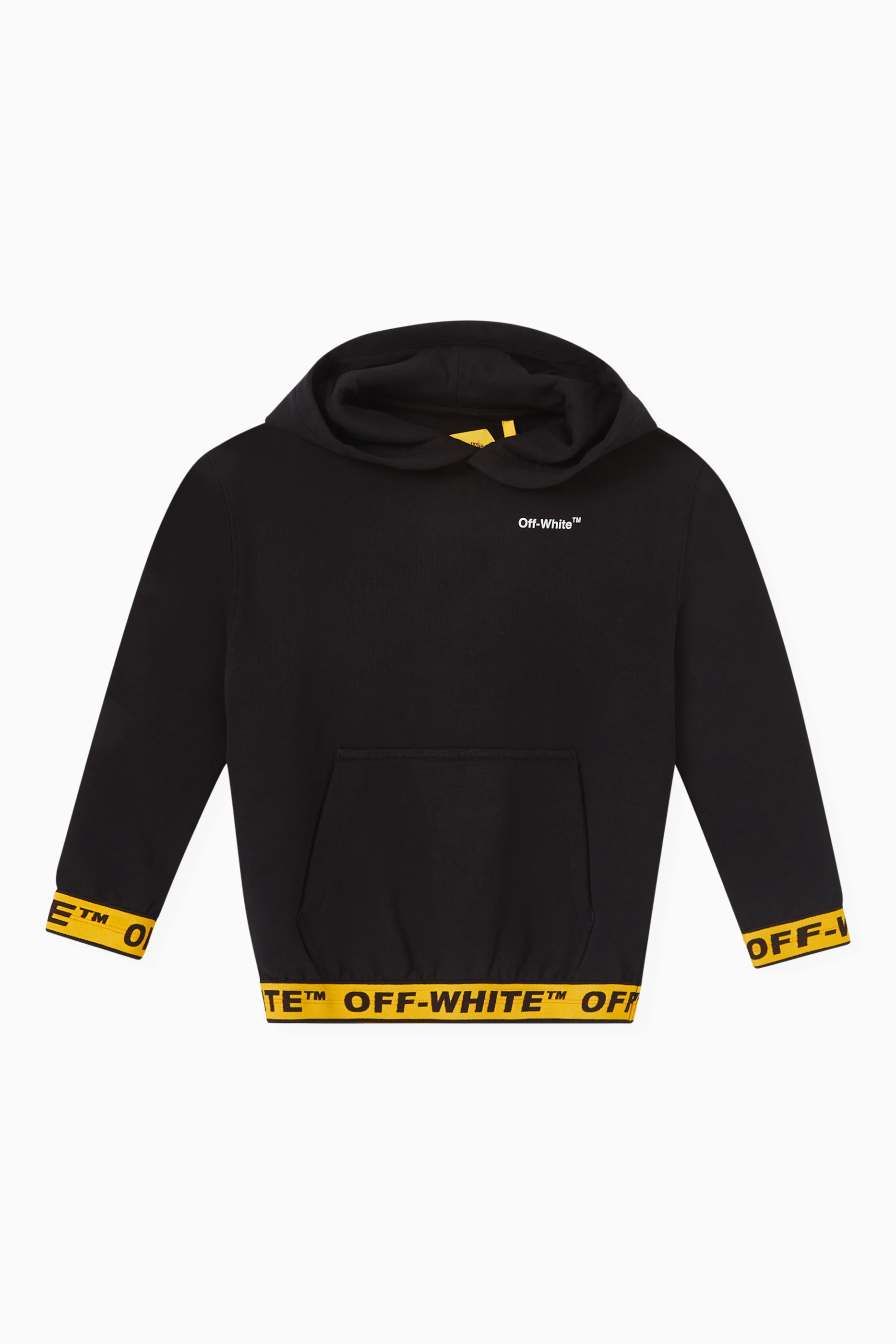 Off white black discount and yellow hoodie