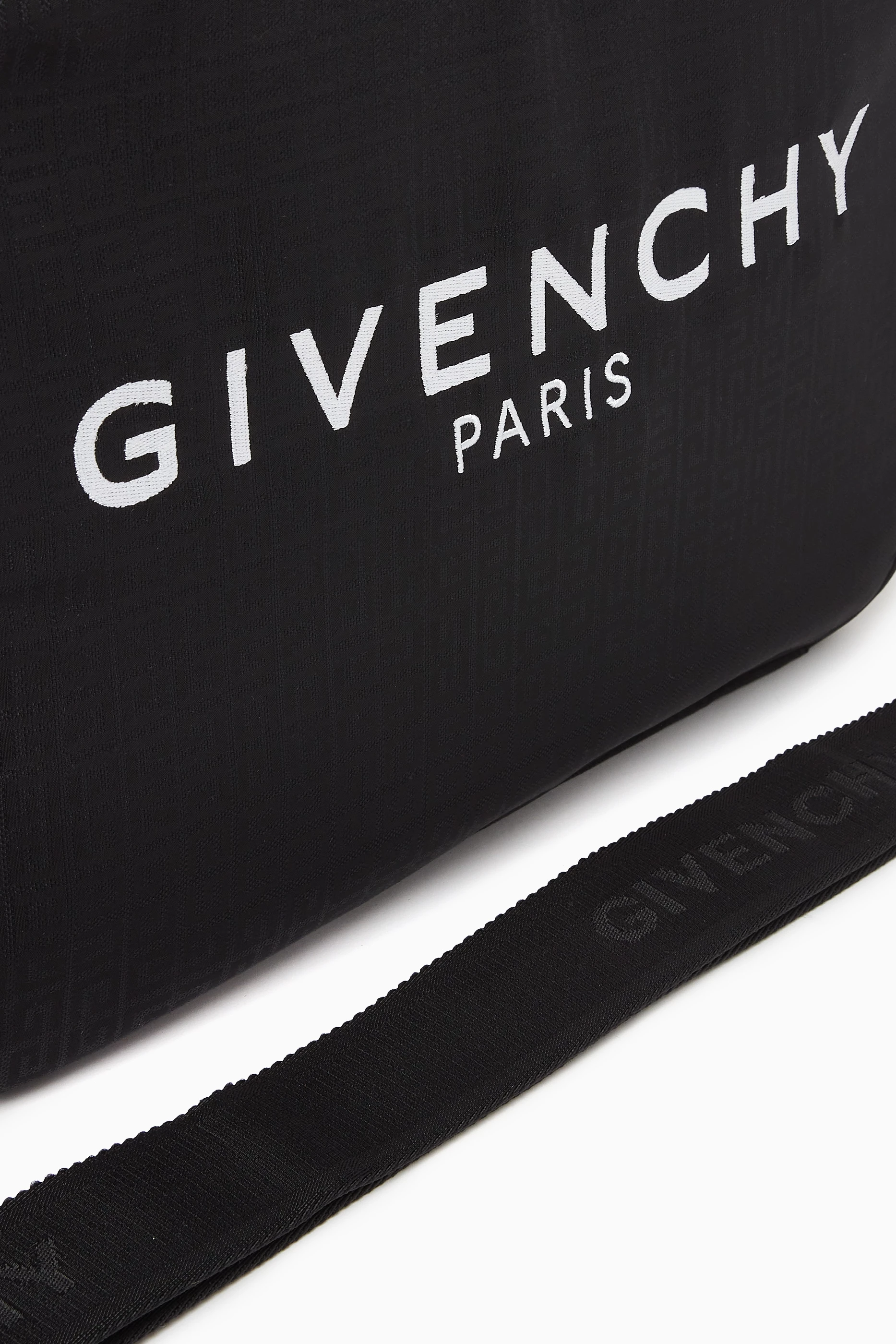 Buy Givenchy Black Logo Print Jacquard Changing Bag in Leather for