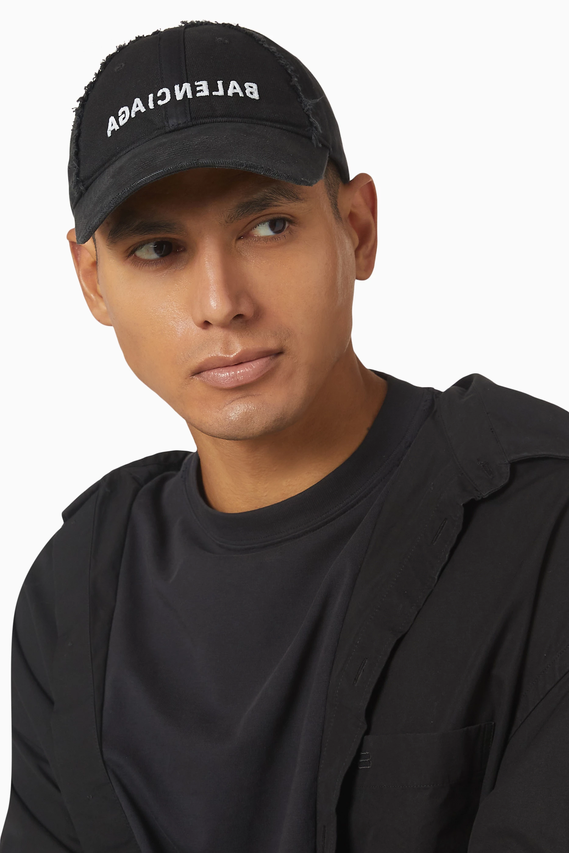 Balenciaga black logo cap new arrivals