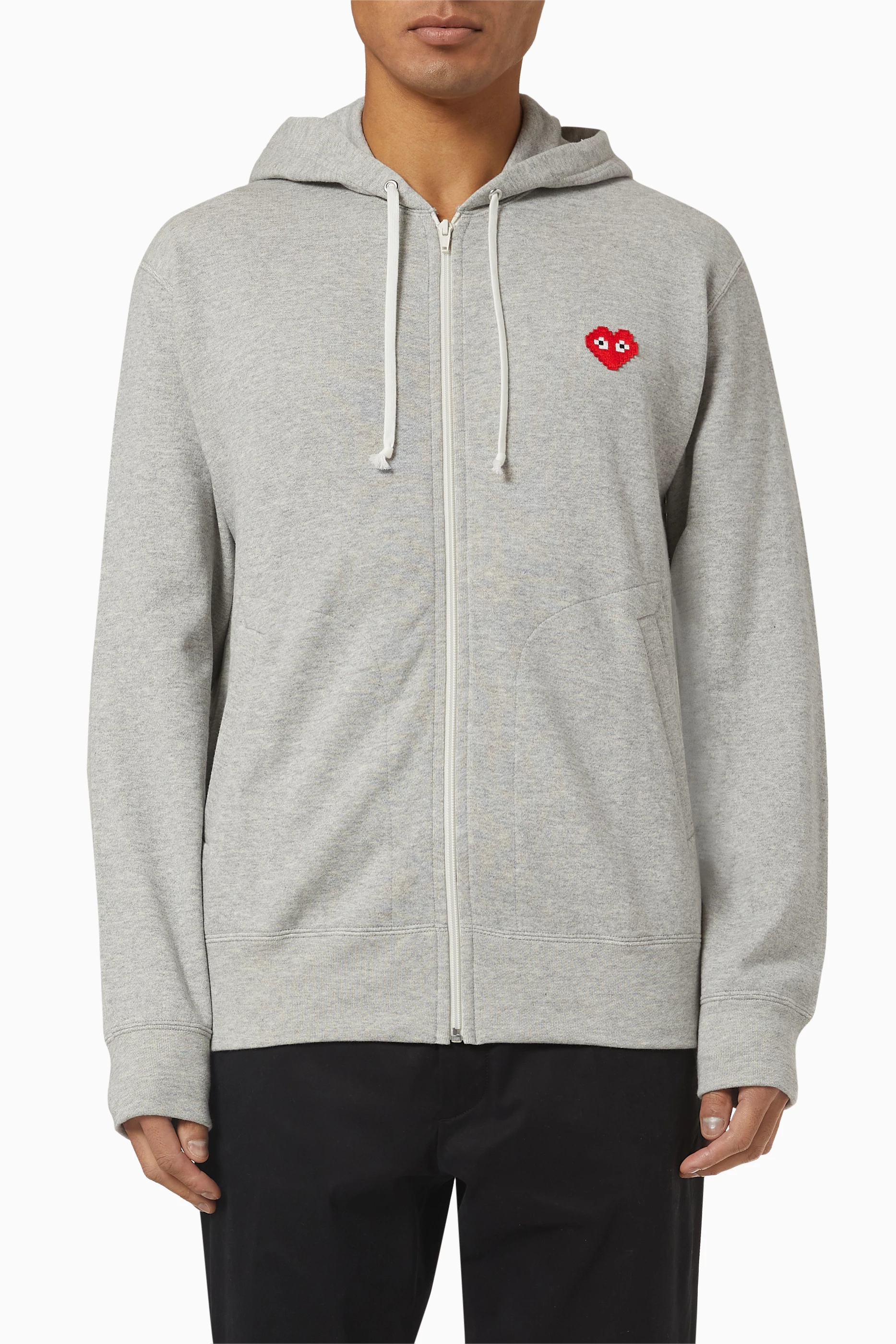 Comme des garcons zip up outlet hoodie que es