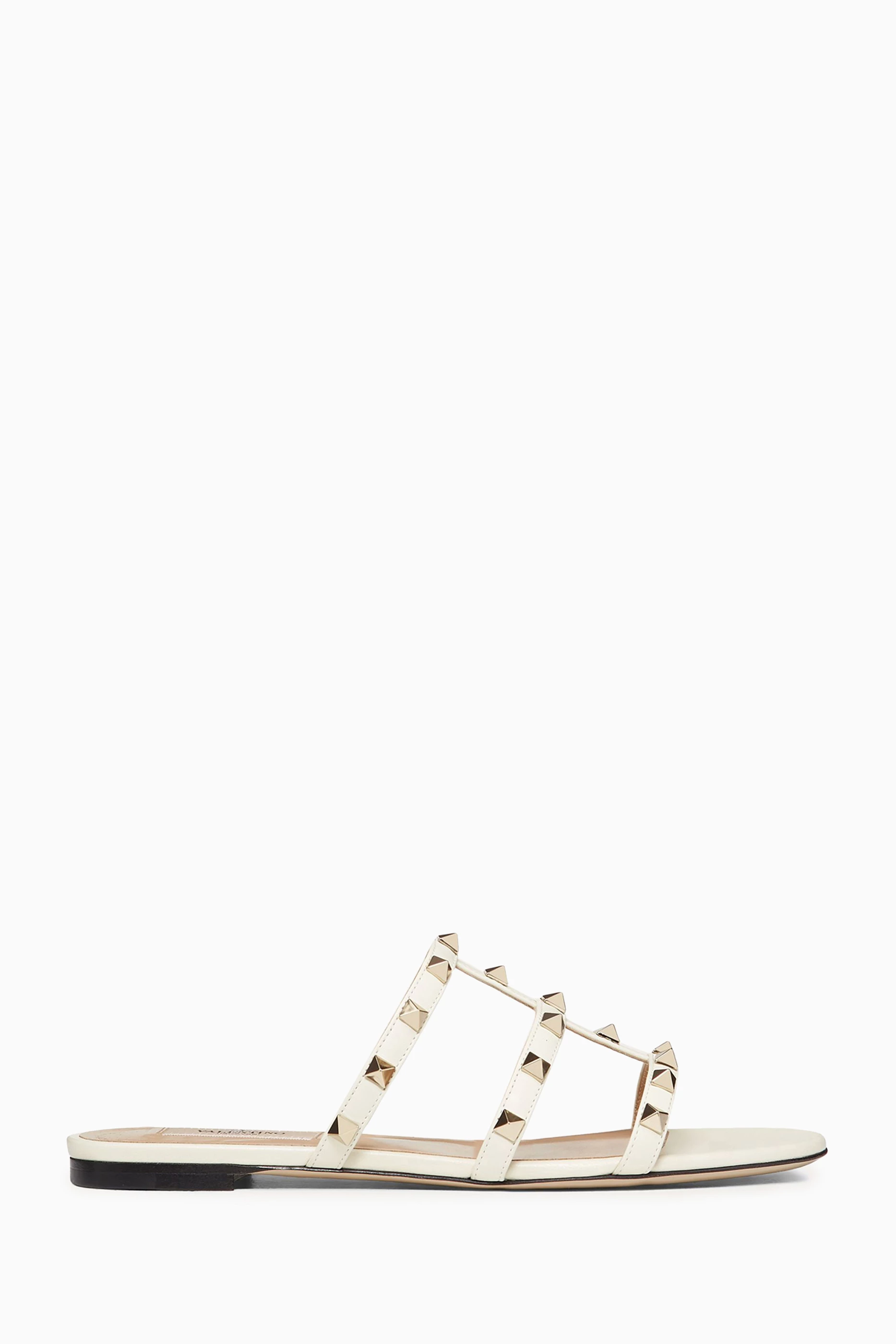 Buy Valentino Garavani White Valentino Garavani Rockstud Slides in