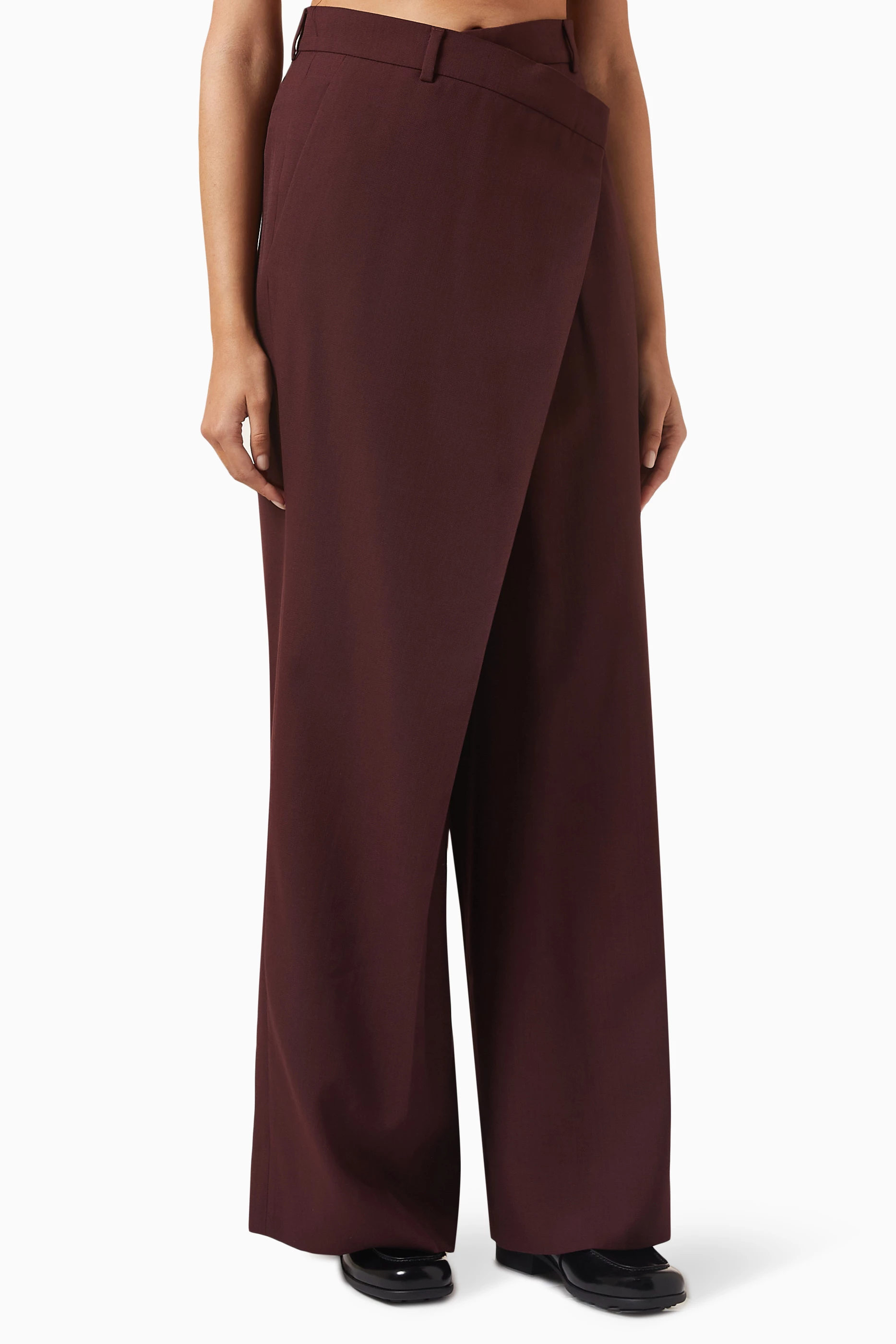 Acne Studios - Tailored wrap trousers - Aubergine purple