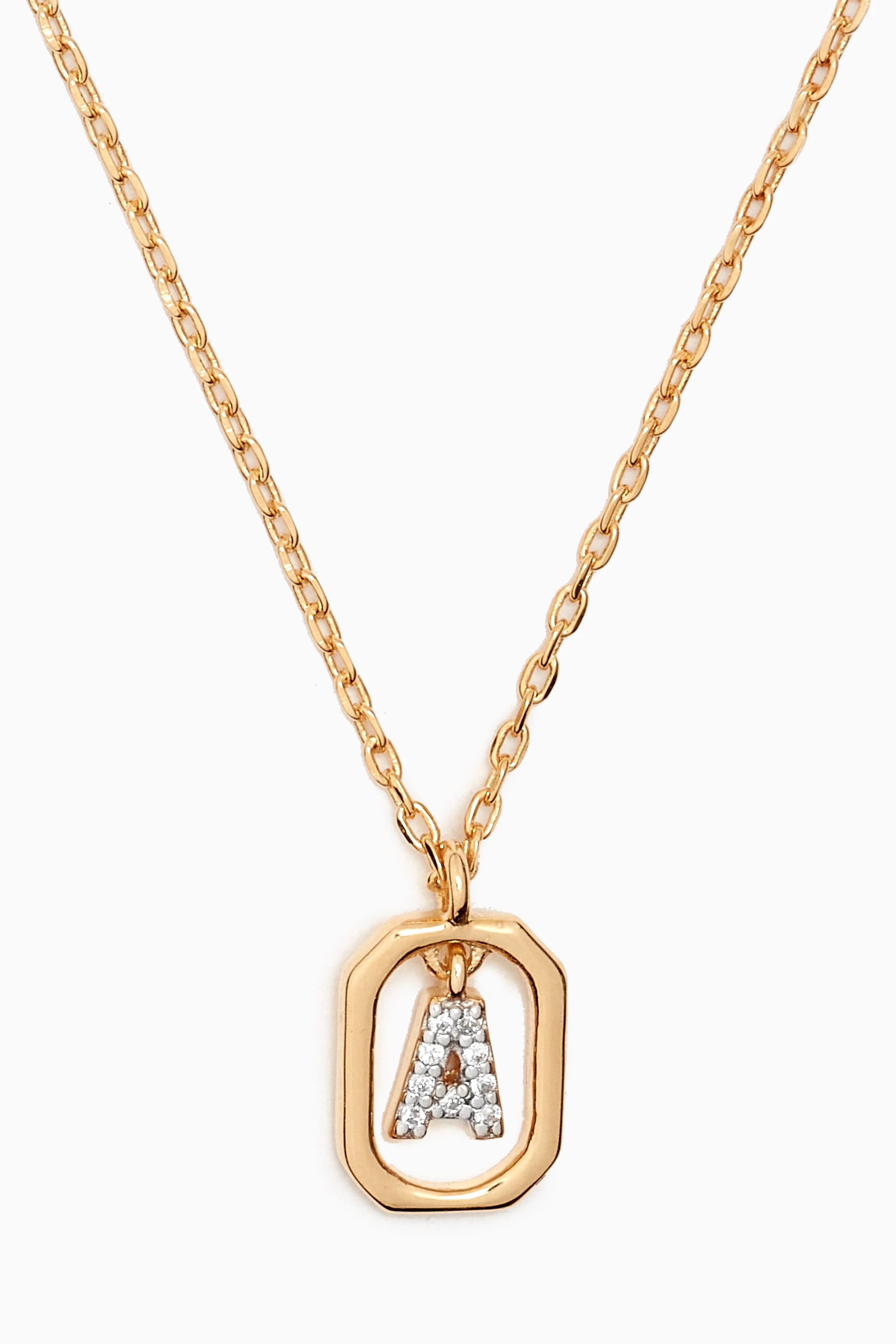 Real gold initial necklace sale