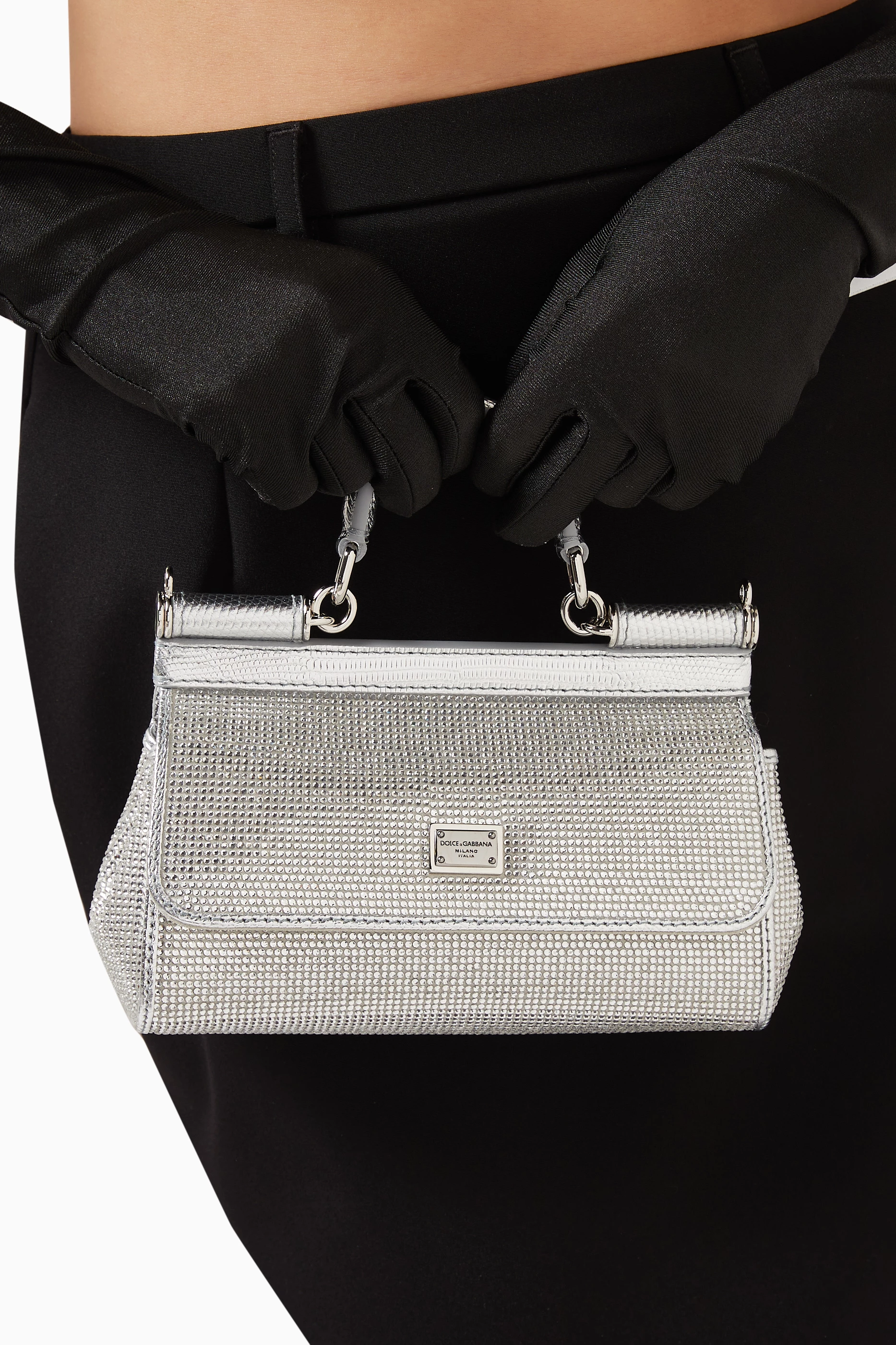 Dolce and gabbana silver bag sale