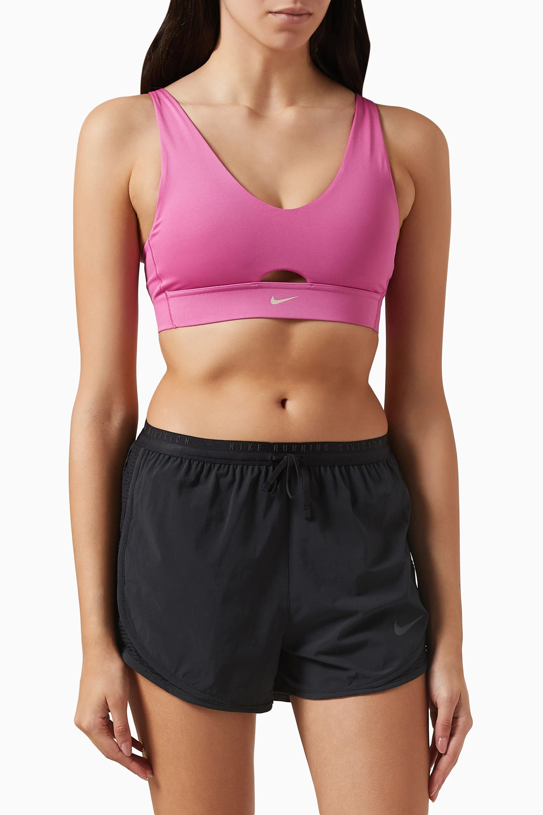 Buy Nike Pink Indy Dri-FIT Cut-out Padded Sports Bra in Jersey for Women in  UAE