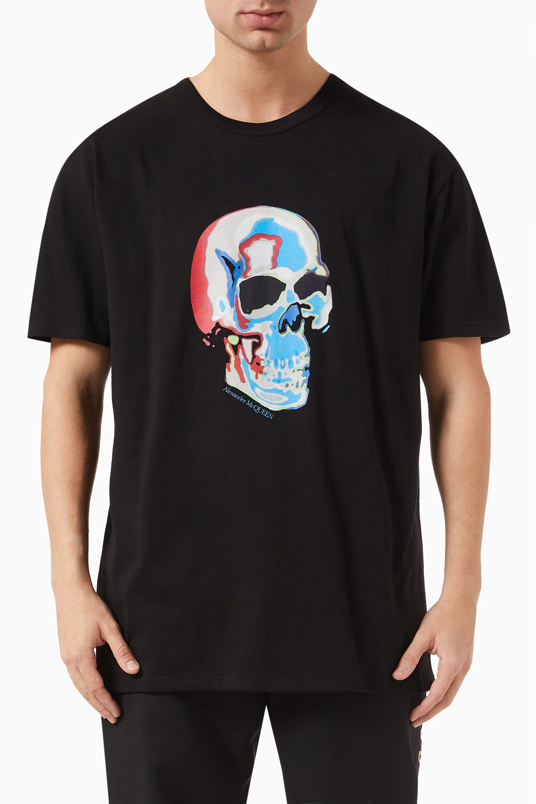 Buy Alexander McQueen White Skull T shirt in Cotton Jersey for Men in UAE Ounass