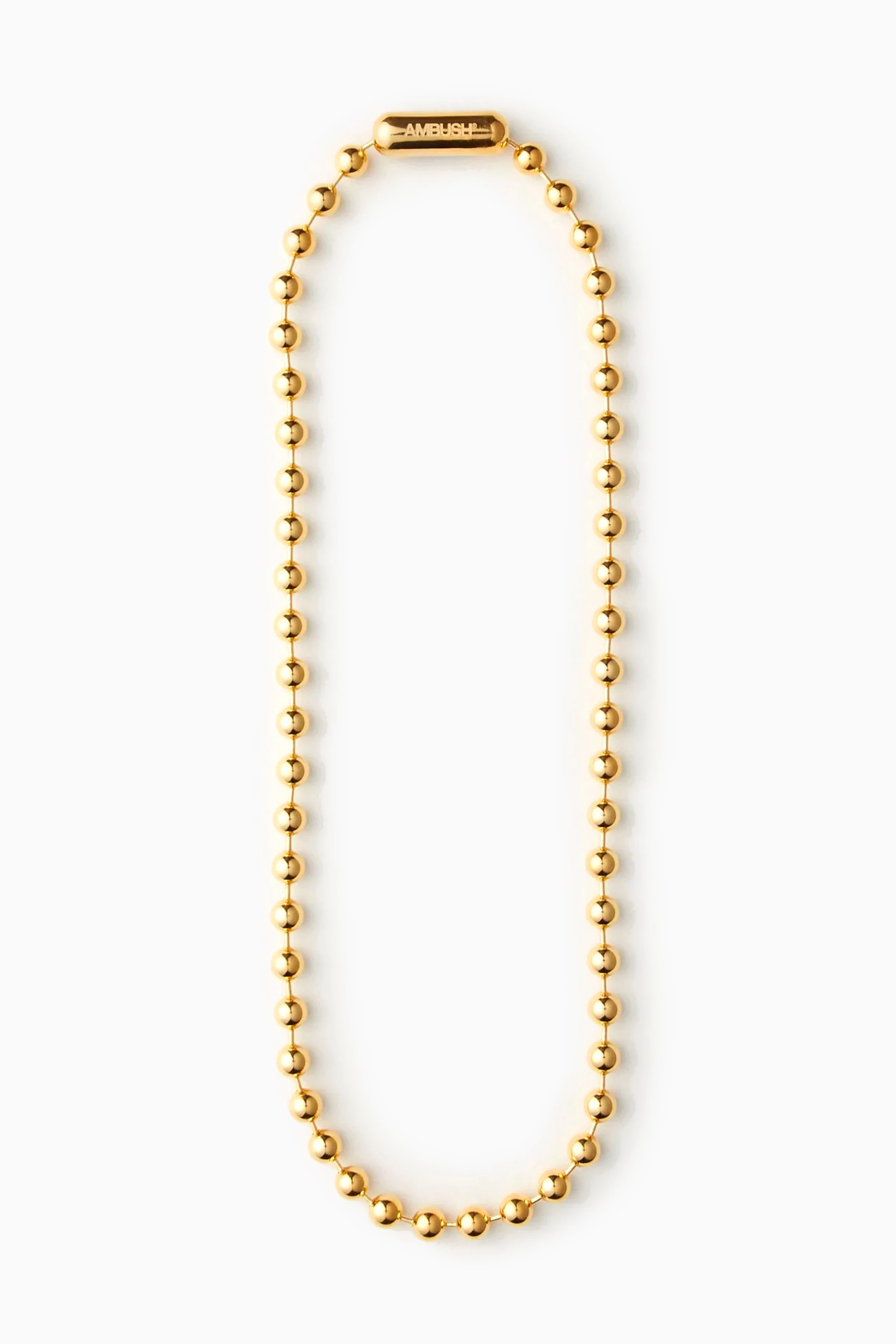 Buy Ambush Gold Ball Chain Necklace in Sterling Silver for Men in UAE Ounass