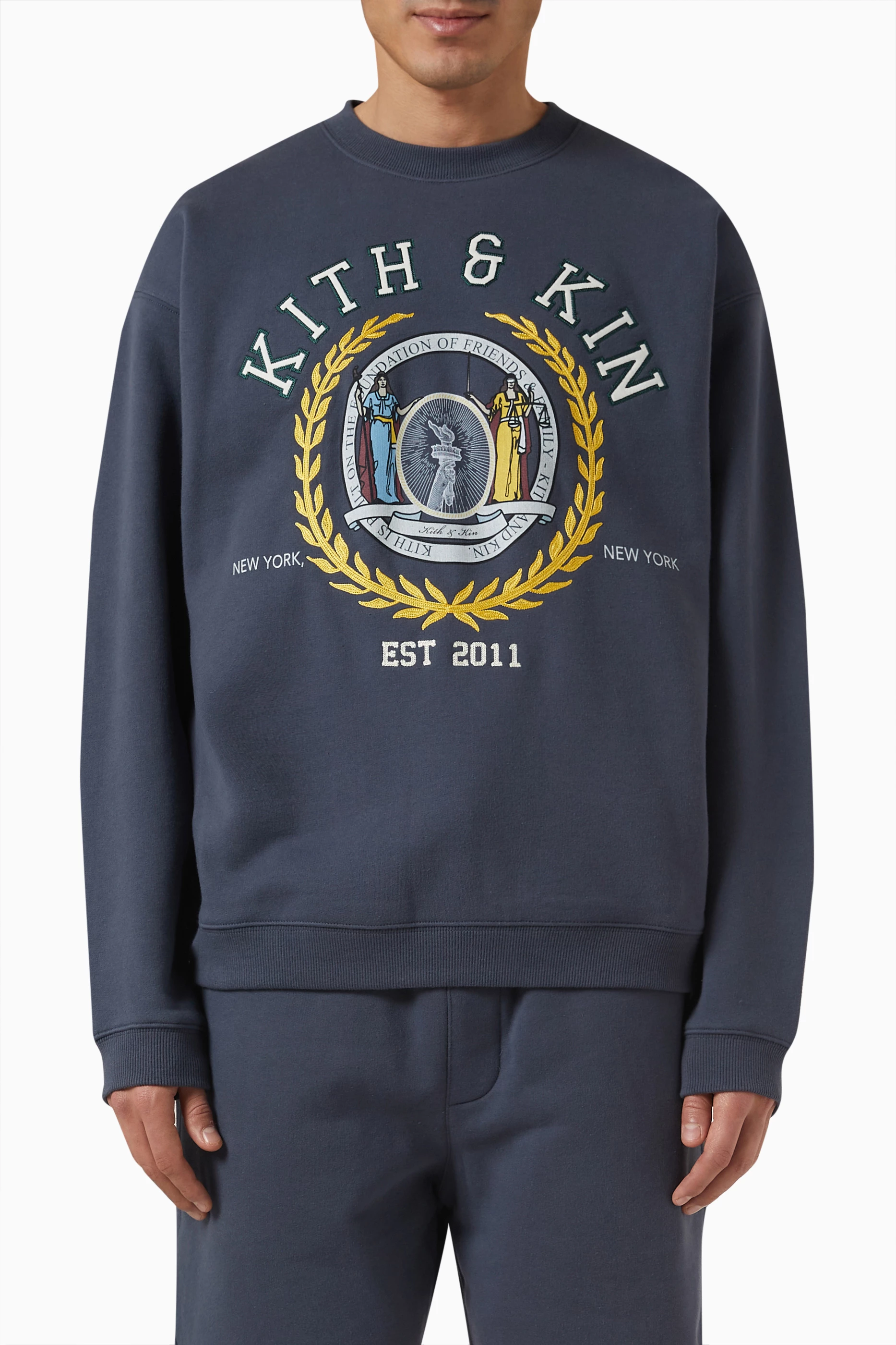 Kith Kids for the New York Knicks Basketball Crewneck Sweatshirt - San