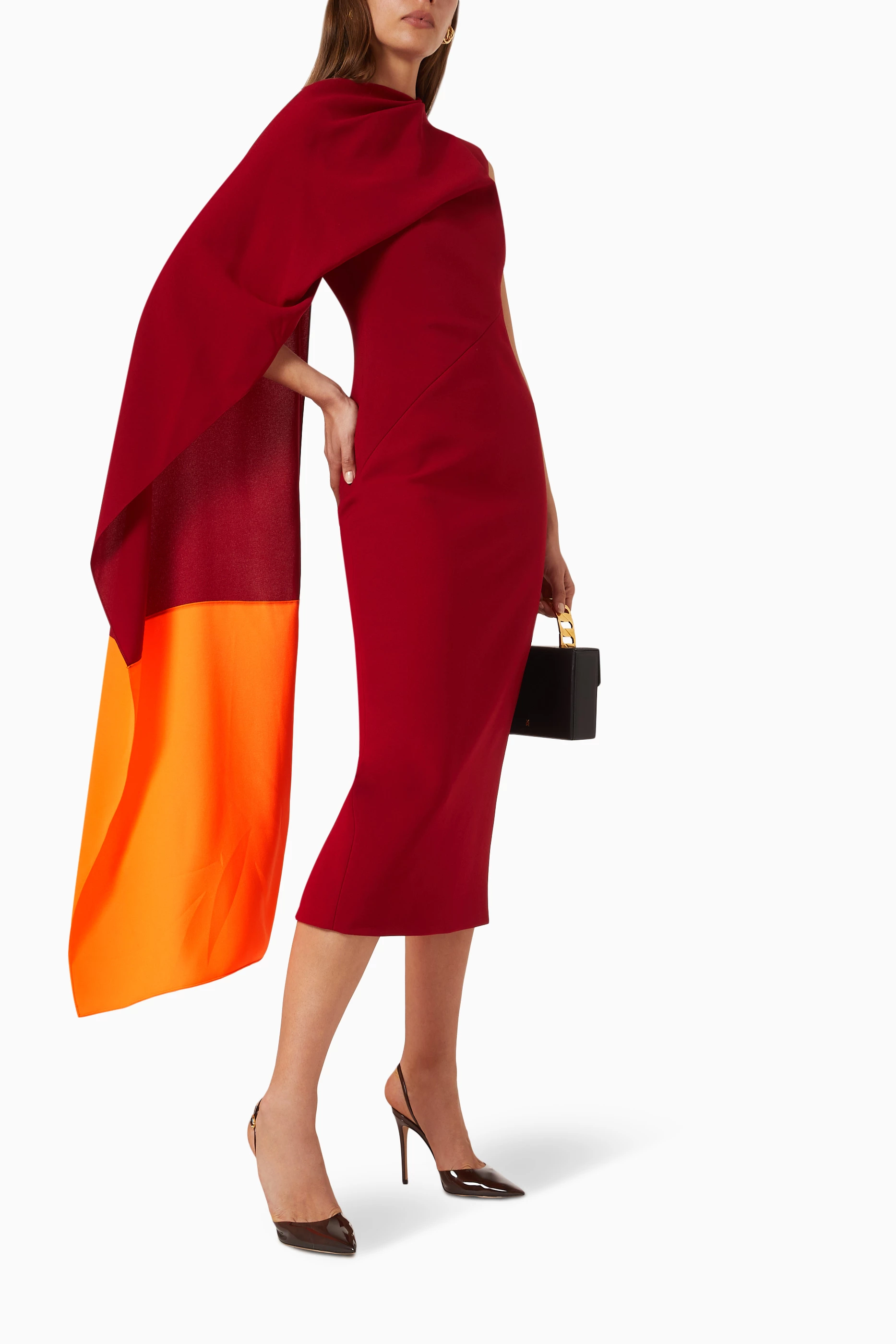 Cape dress new arrivals midi