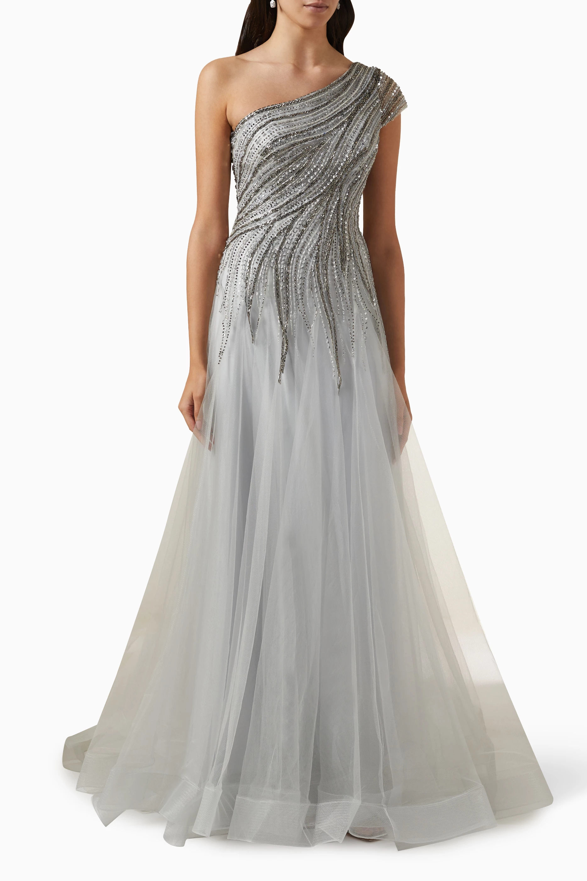 One shoulder 2025 tulle gown