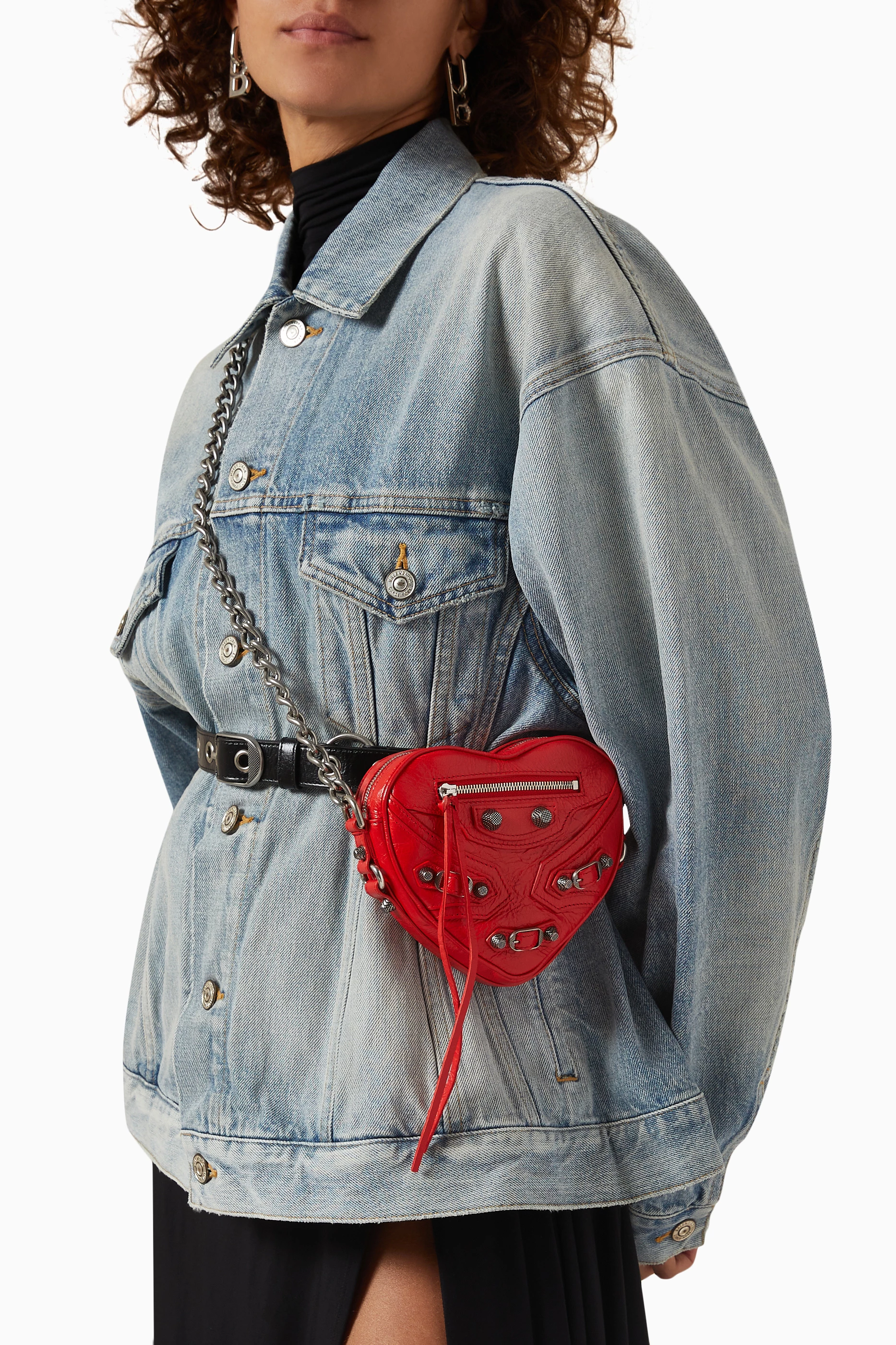 Balenciaga suede bag red hotsell