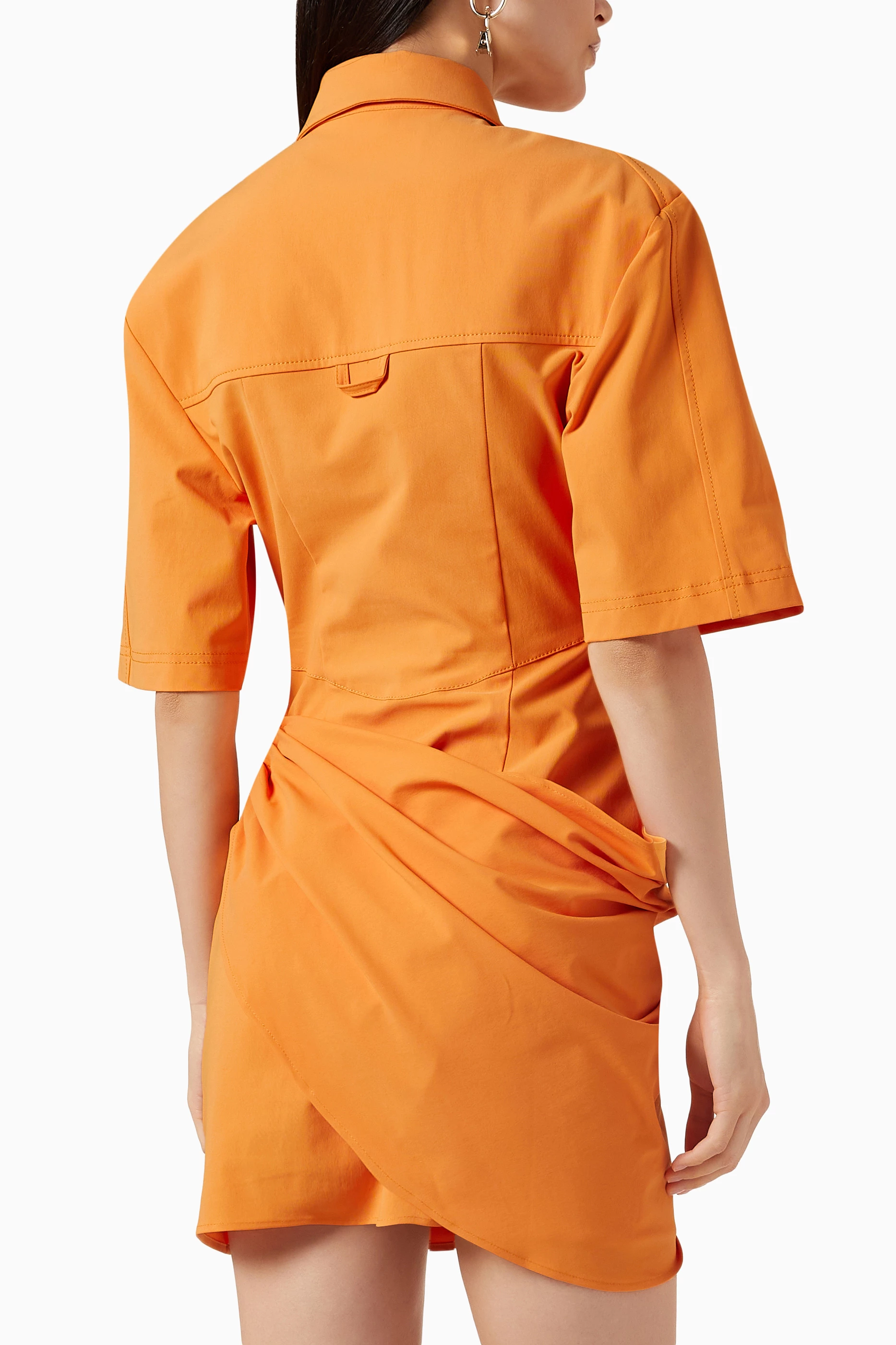 Orange utility dress discount
