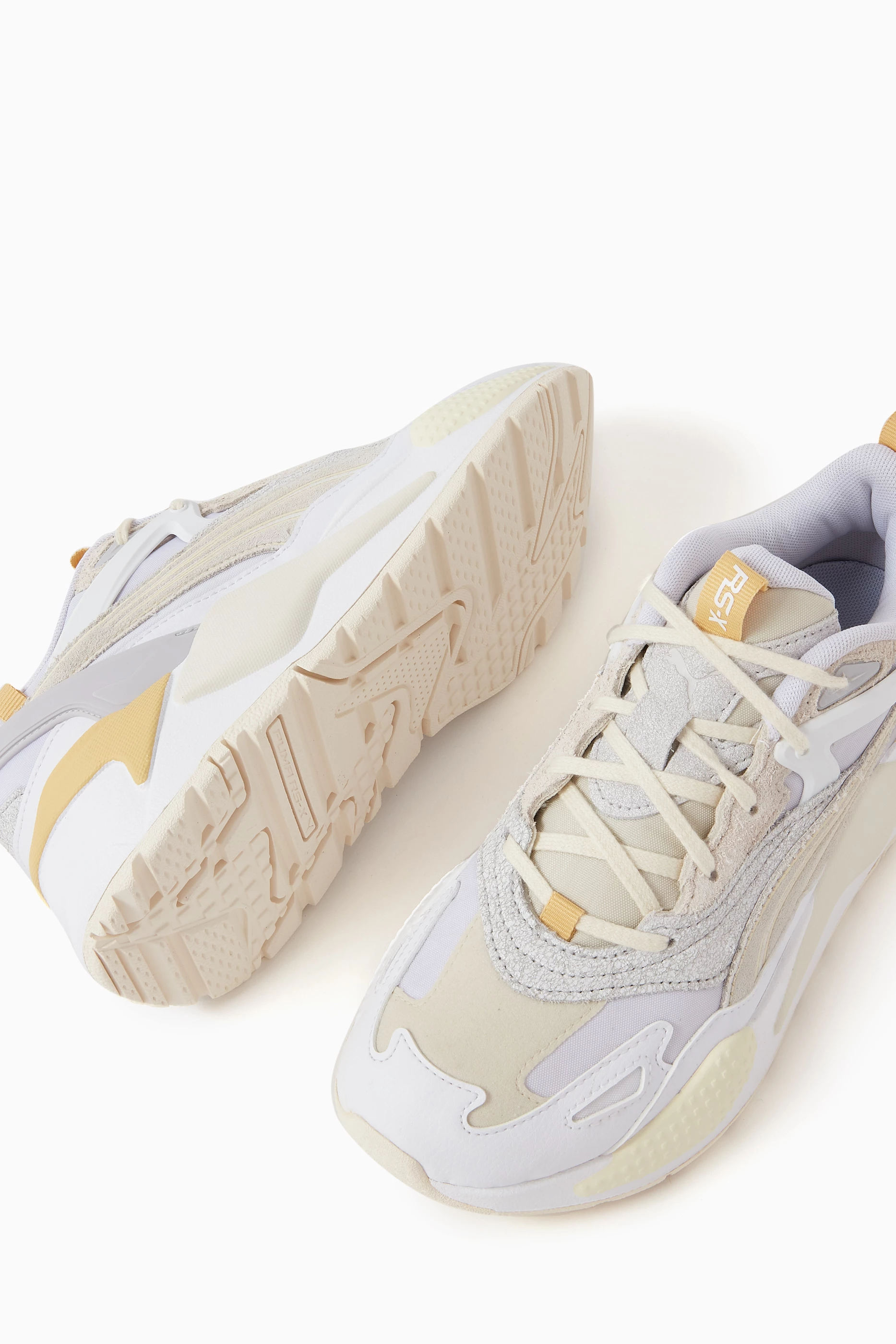 Buy Puma White RS X Efekt Thrifted Sneakers in Leather and Sude for Women in UAE Ounass