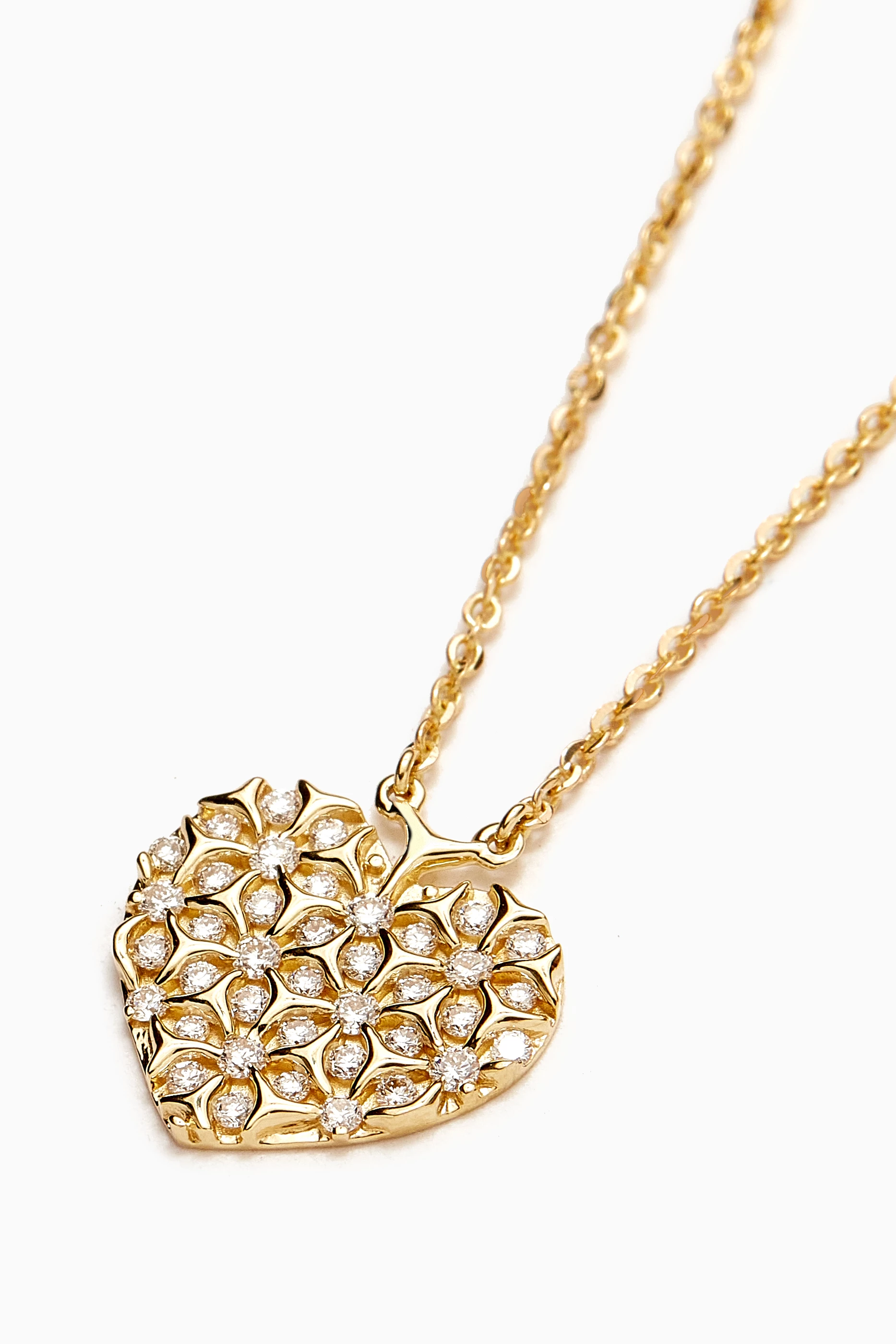 Diamond and clearance gold heart necklace