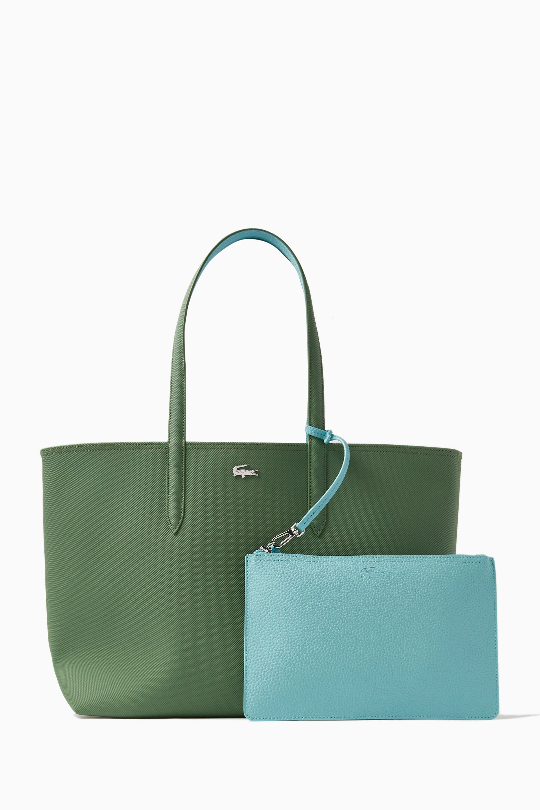 Lacoste tote shop bag green