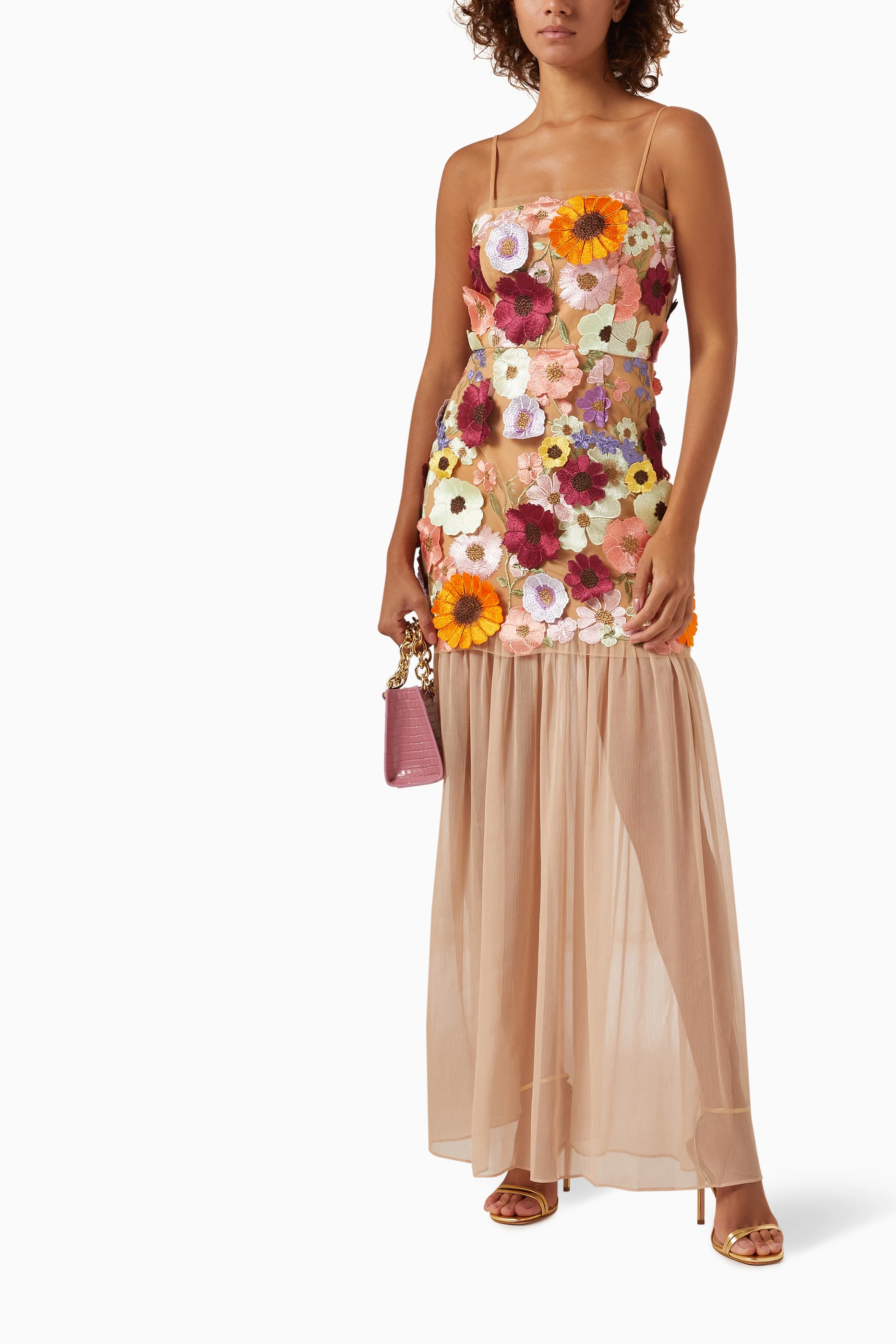 Buy Elliatt Multicolour Salma Maxi Dress in Tulle for Women in UAE