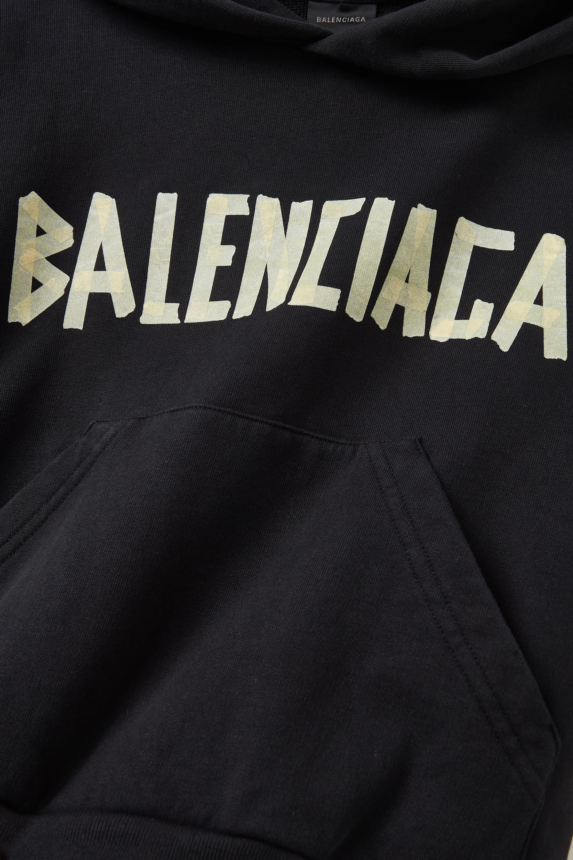 Buy Balenciaga Black Tape Type Hoodie in Cotton for UNISEX in UAE