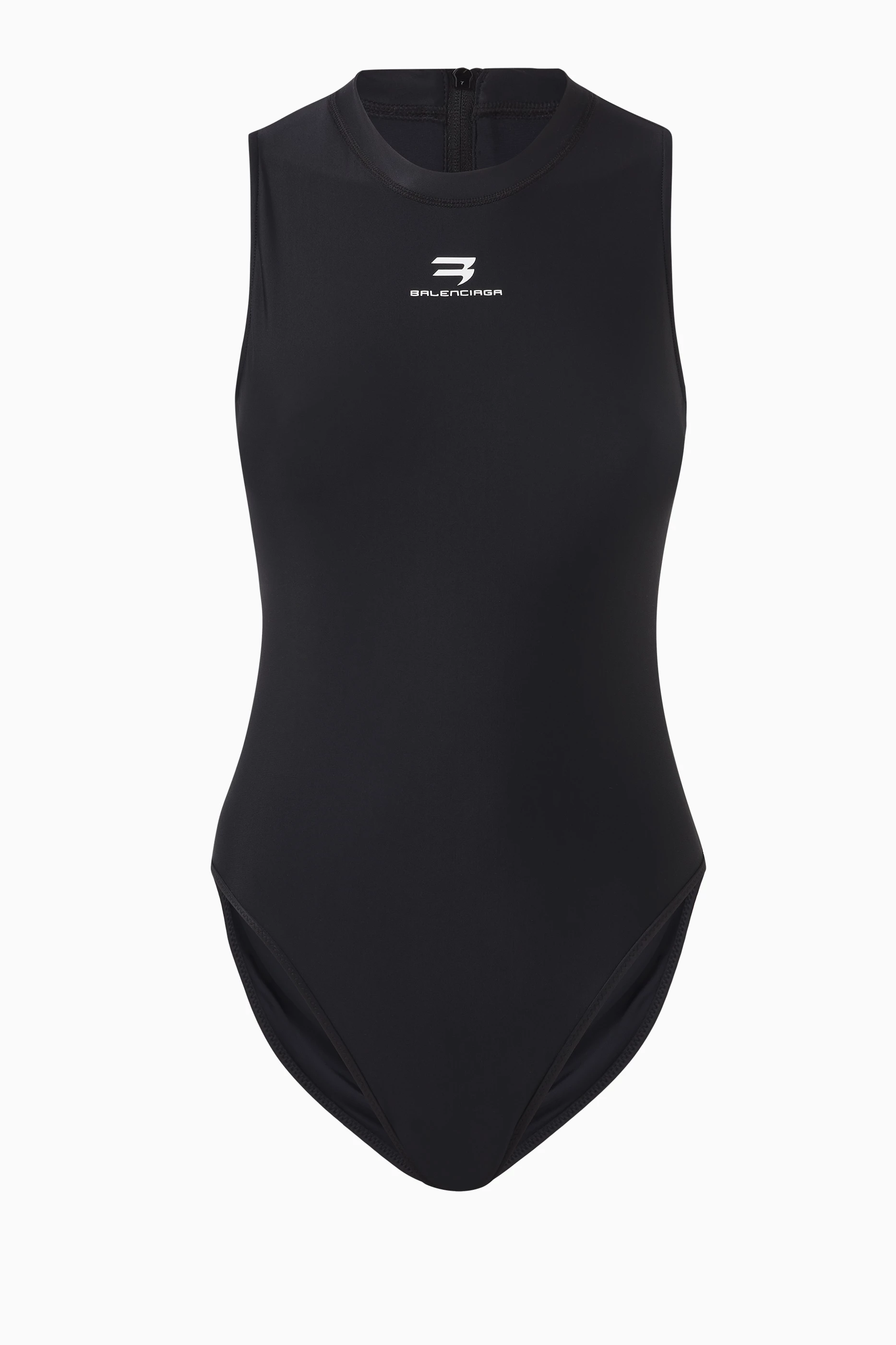 Buy Balenciaga Black Sporty Tech One piece Swimsuit for Women in
