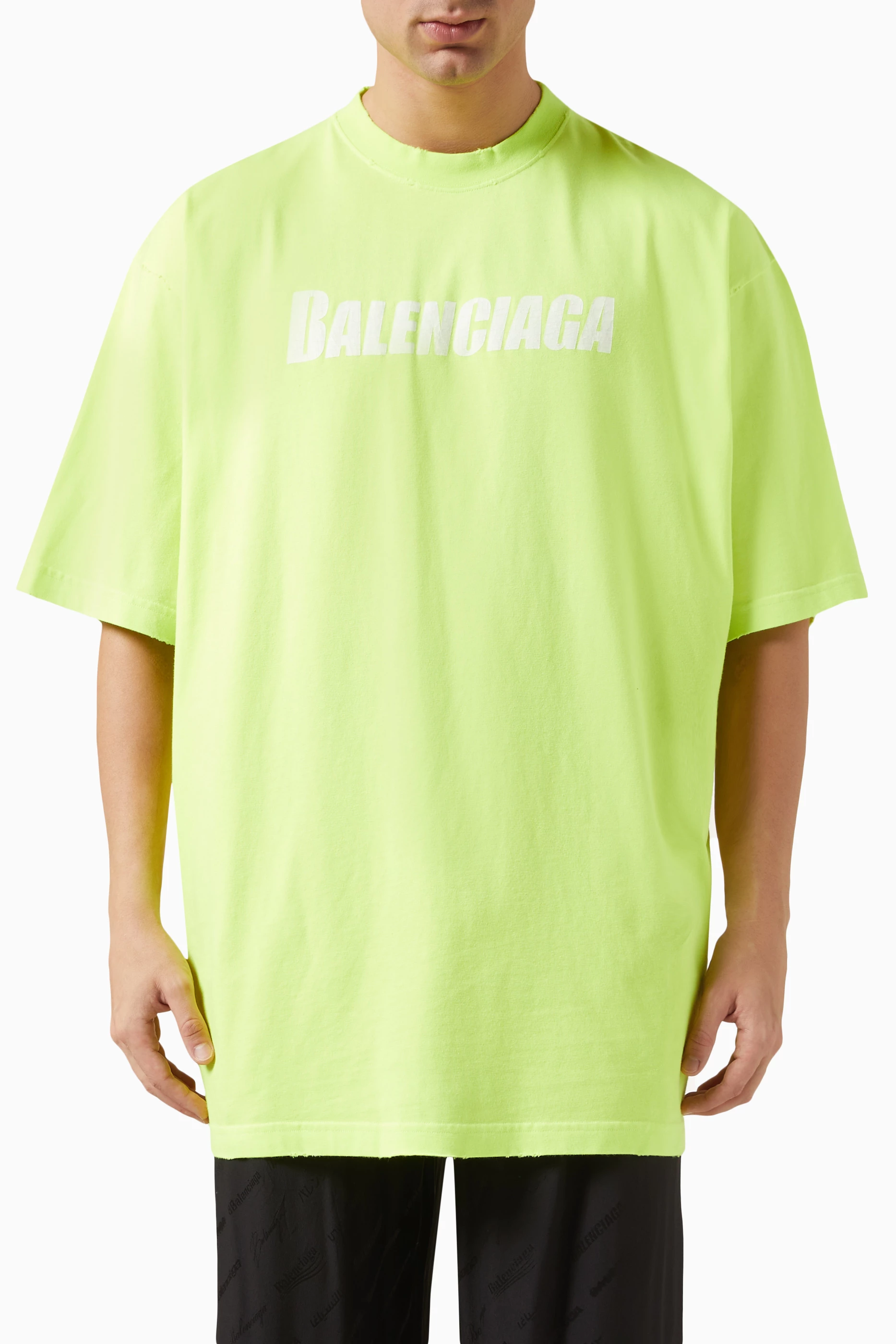Balenciaga t shirt mens yellow sale