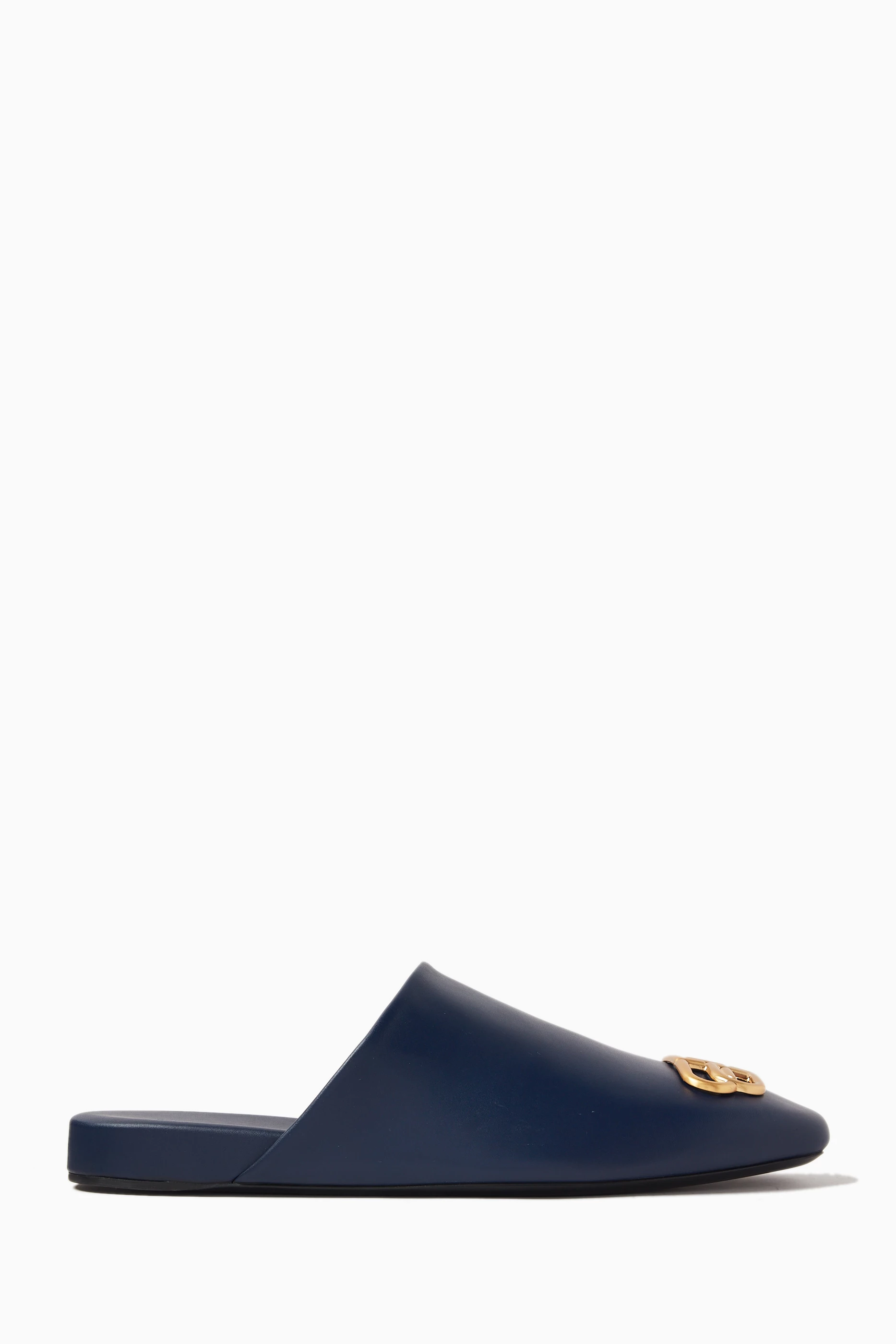 Buy Balenciaga Blue Cosy BB Mules in Calfskin for Men in UAE Ounass