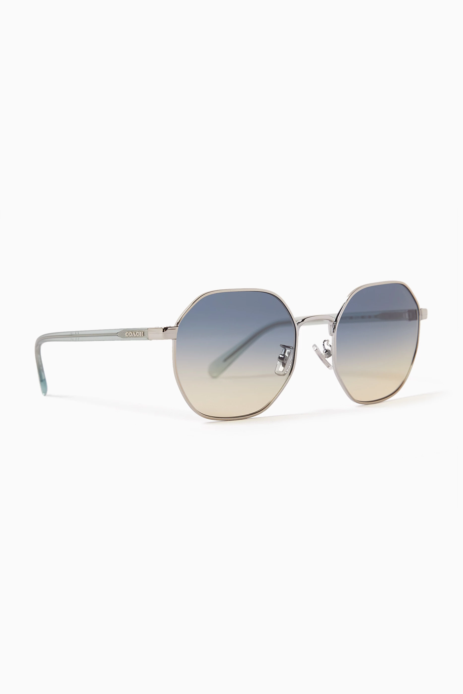 Coach 56mm round new arrivals sunglasses