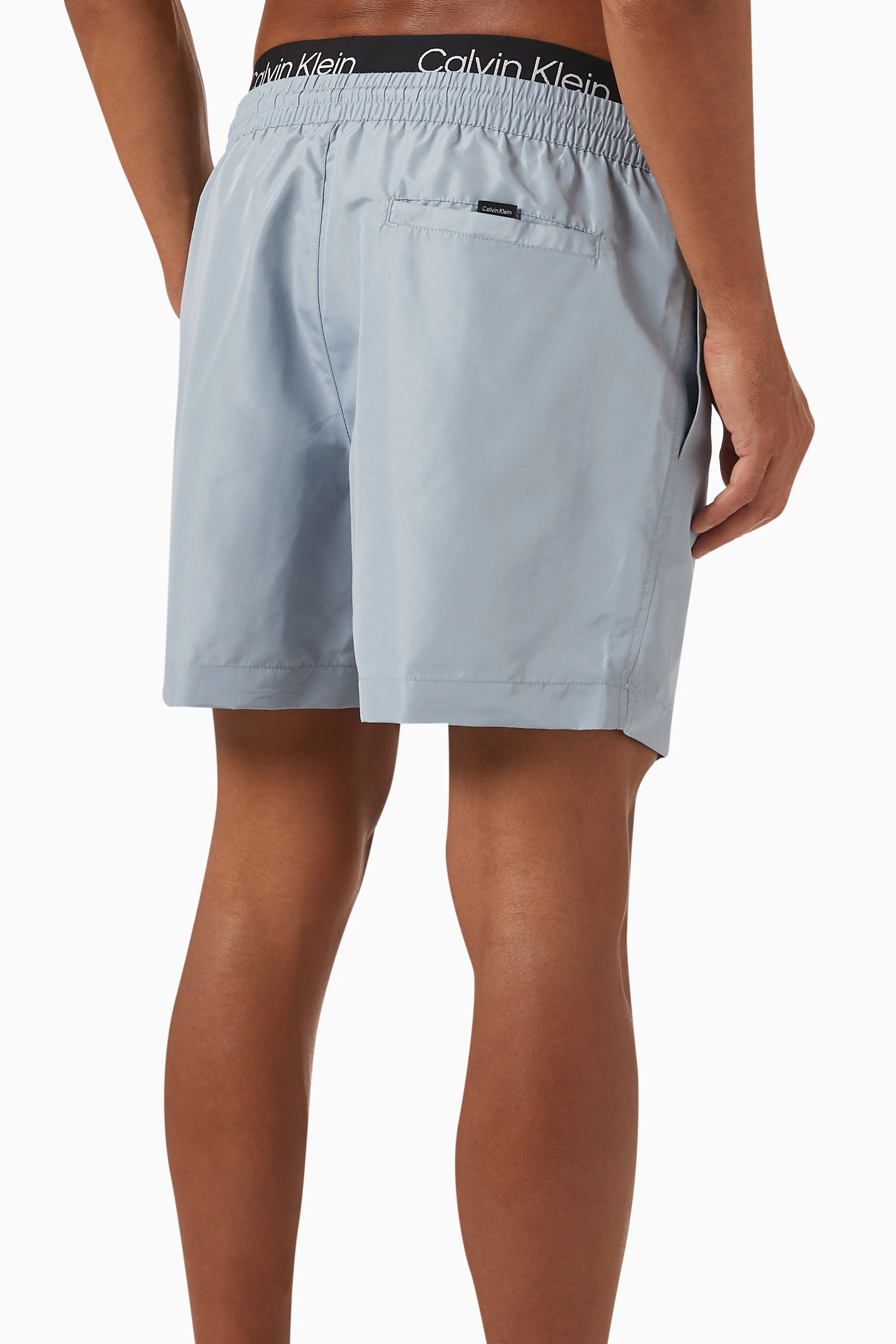 Grey calvin hotsell klein swim shorts