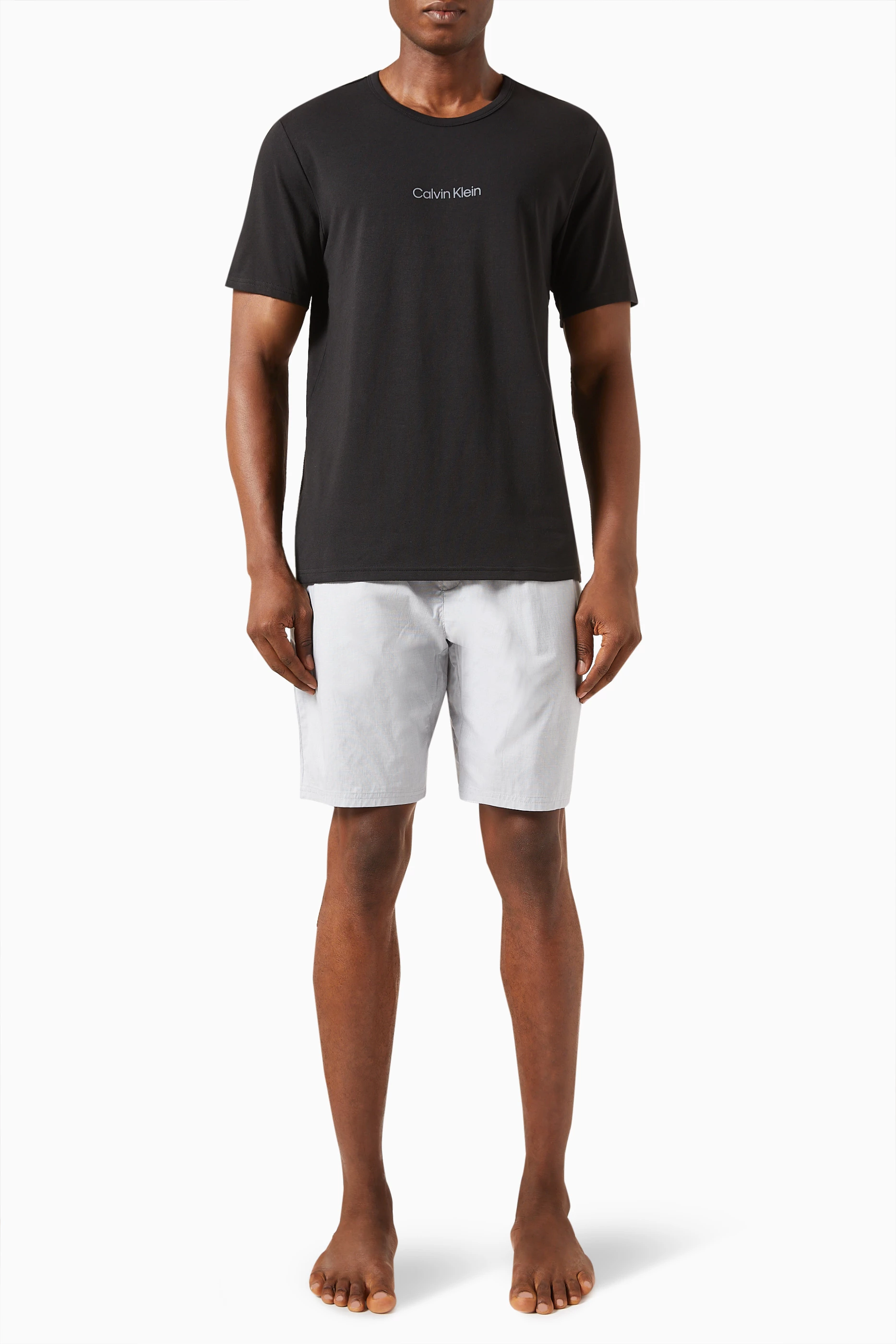 Buy Calvin Klein Multicolour T shirt Shorts Set in Cotton for Men in