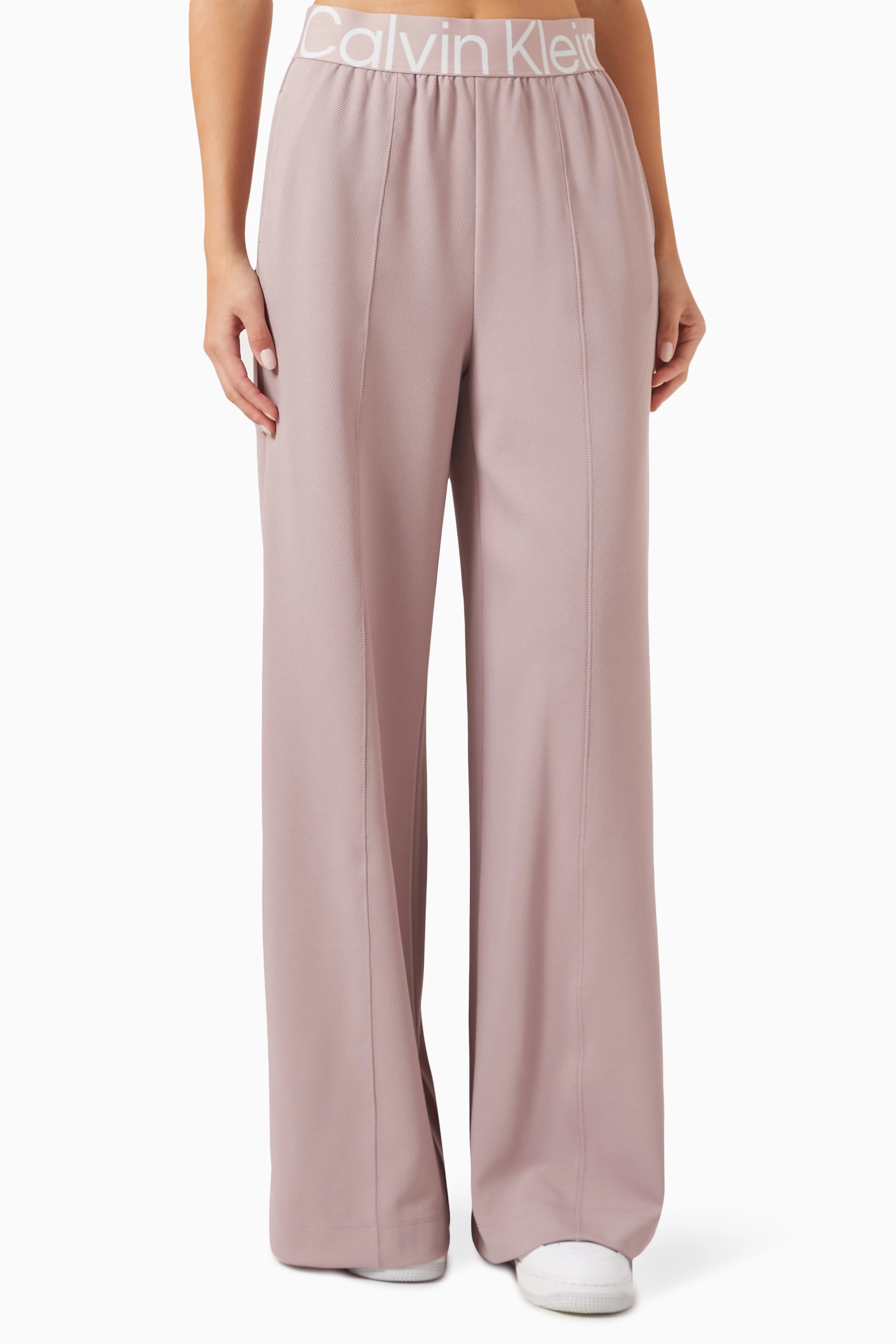 Buy Calvin Klein Performance Pink Performance Wide leg Pants in