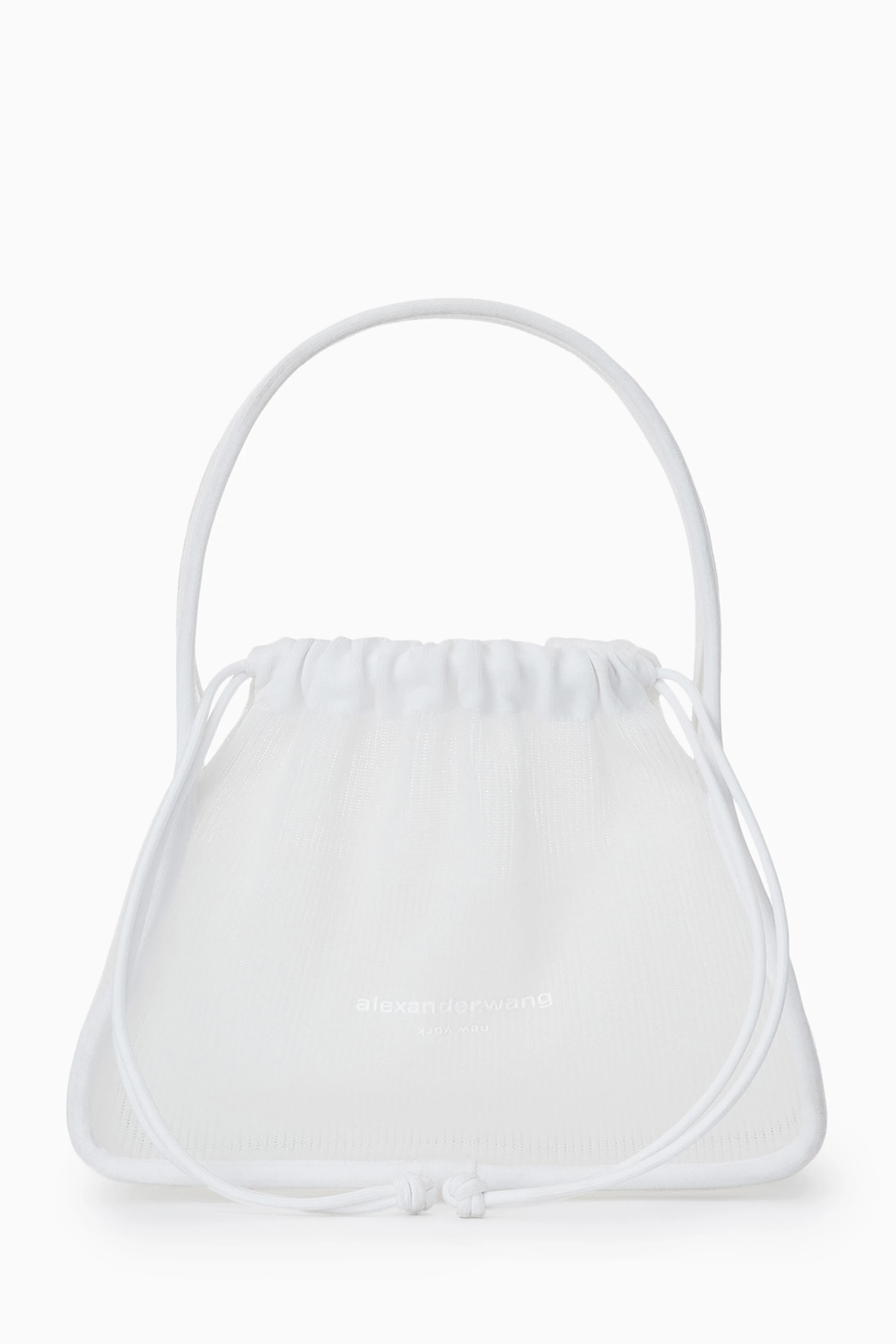 Buy Alexander Wang White Small Ryan Bag in Sheer Rib knit for Women in UAE Ounass