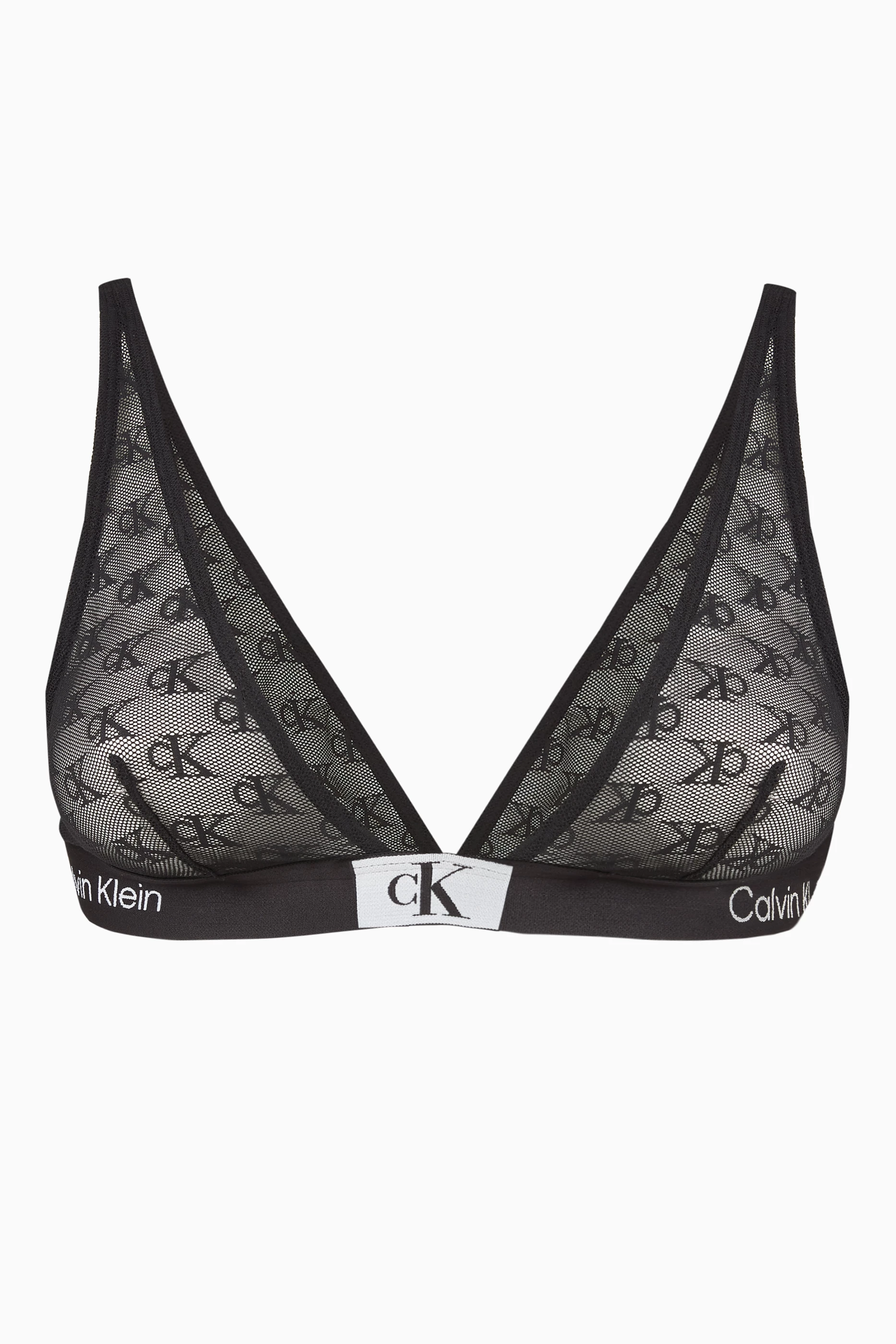 Calvin klein black lace shop triangle bralette